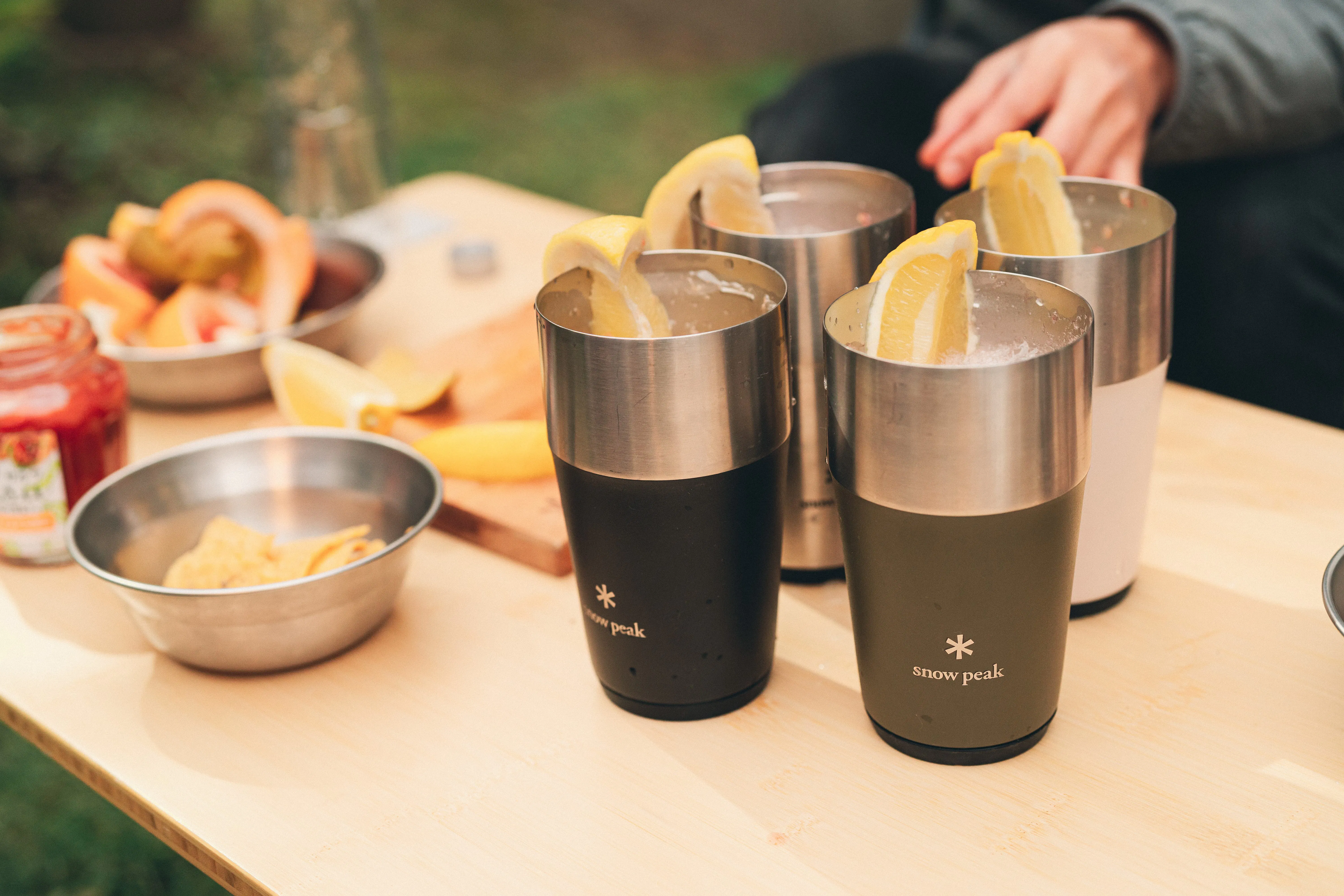 Snow Peak Shimo Tumbler 470 - Olive Green | Outdoor Cooking