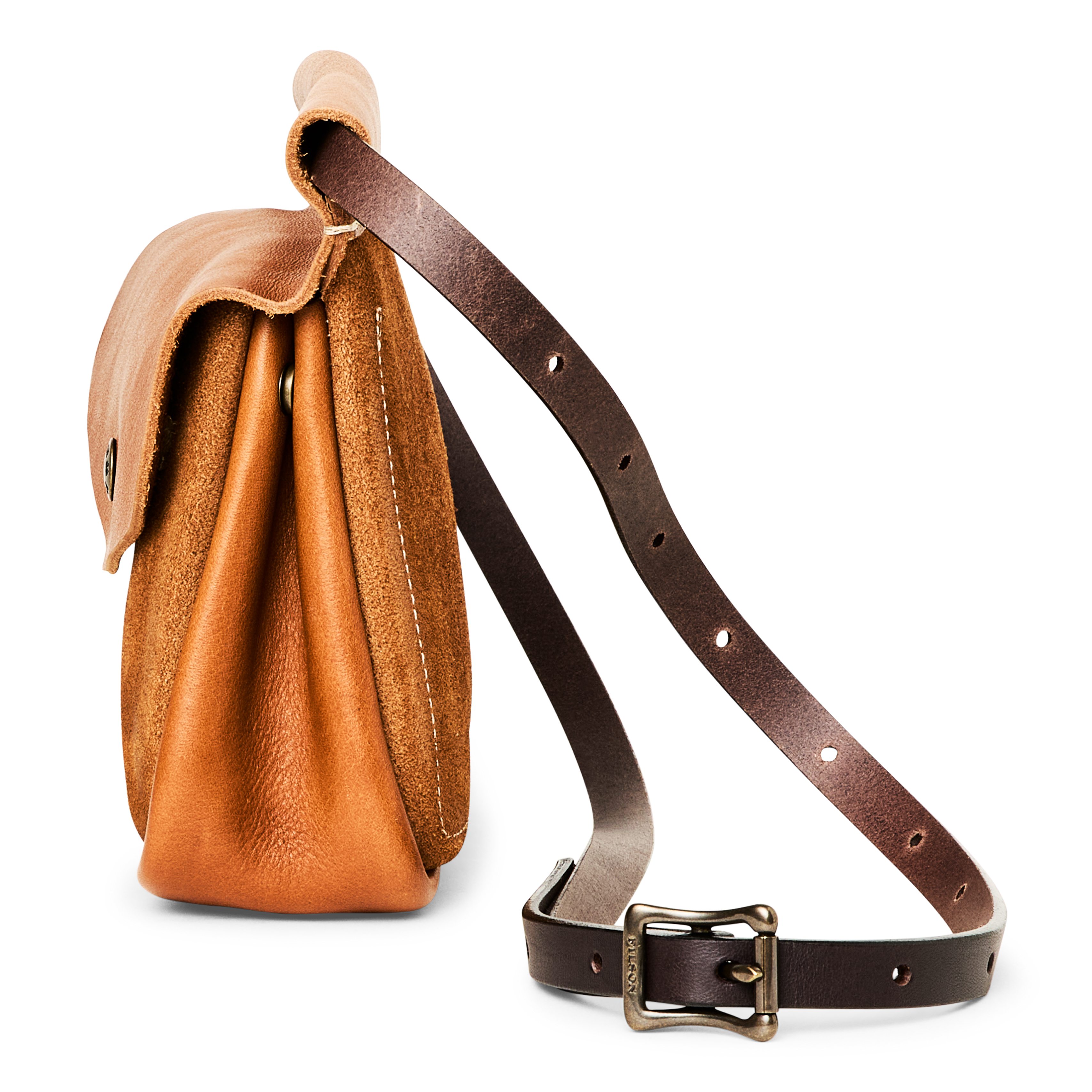 Filson Women's Suede Convertible Field Bag - Saddle Brown | All