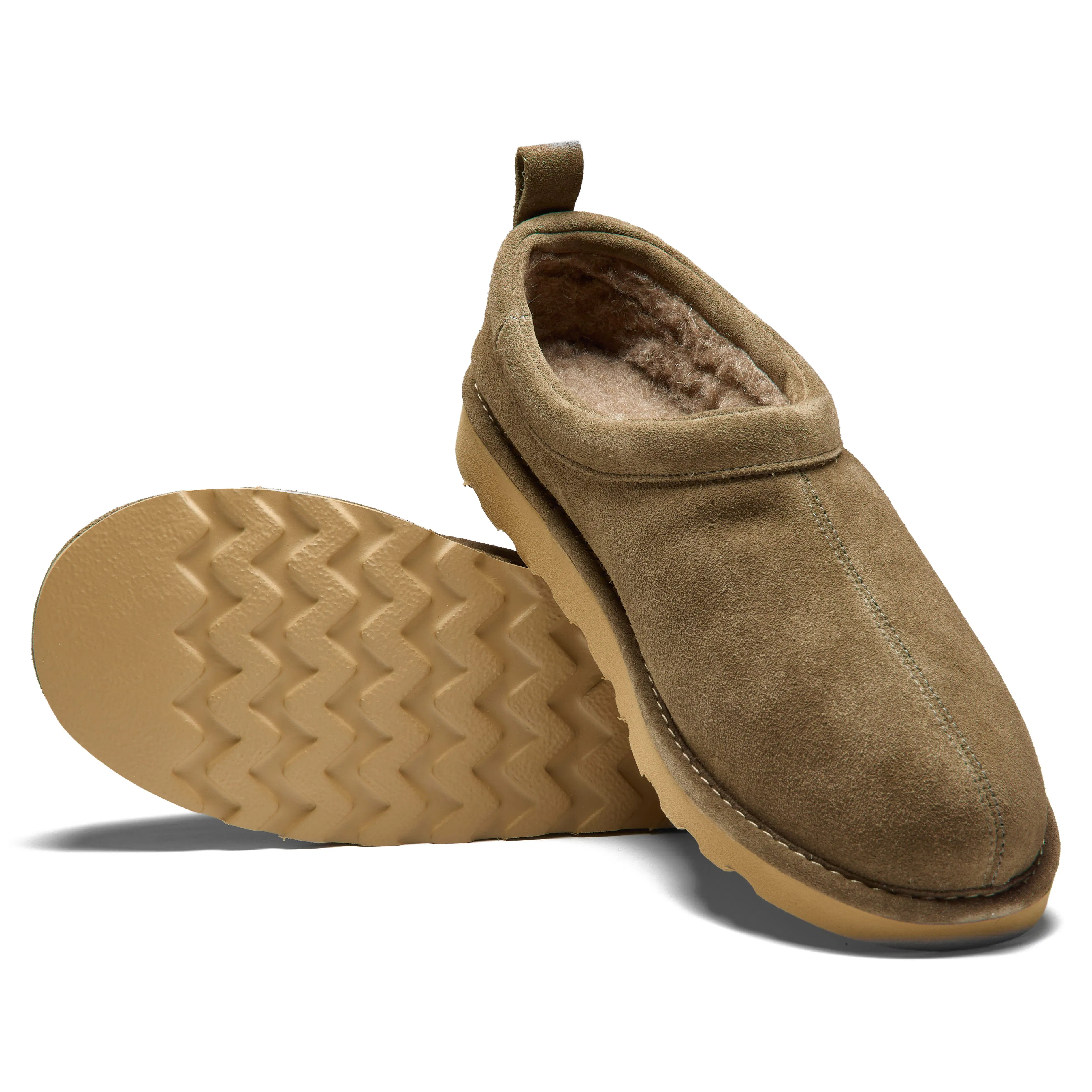 Greys Shearling Slipper - Olive | Slippers | Huckberry
