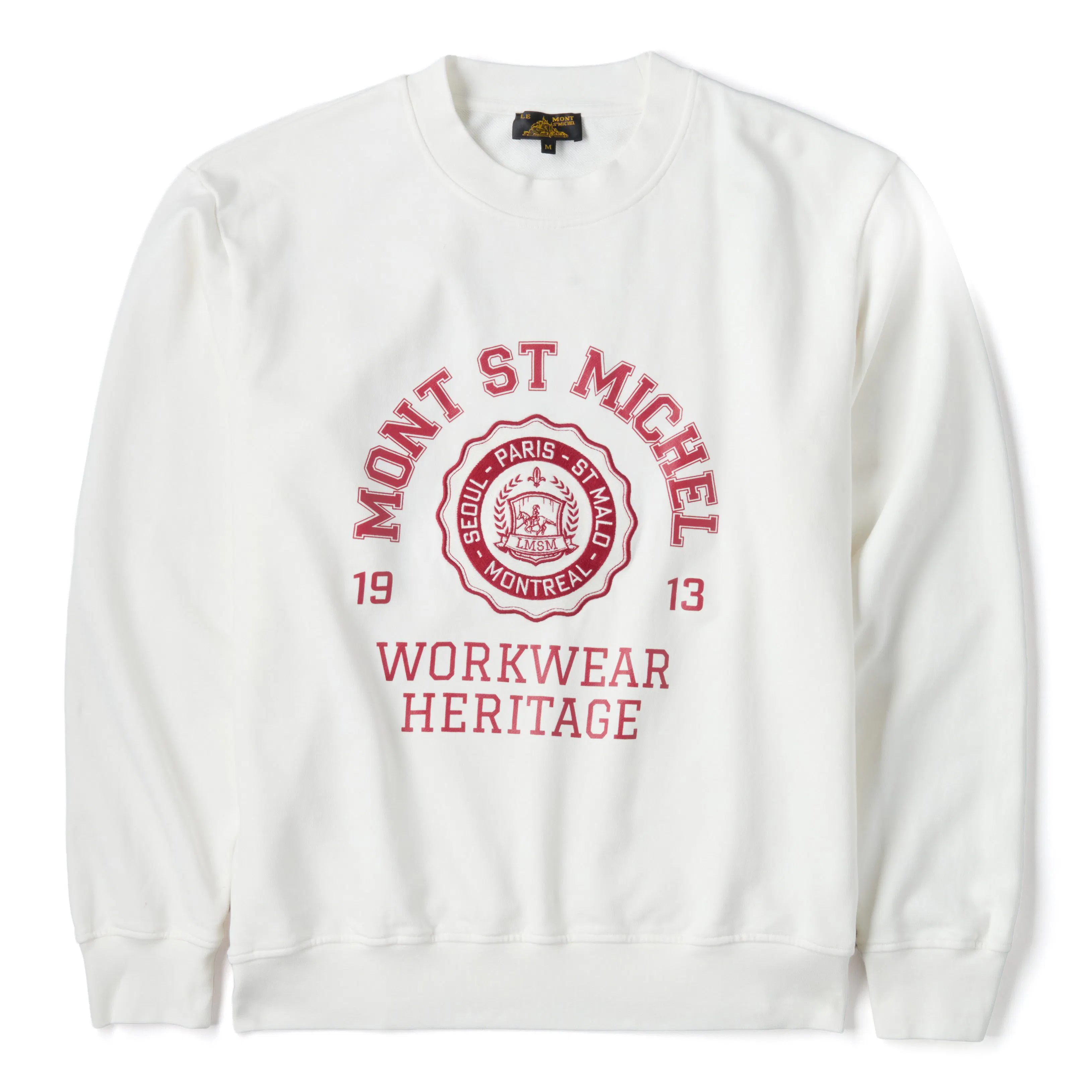 Le Mont St Michel Collegiate Workwear Sweatshirt - Off White