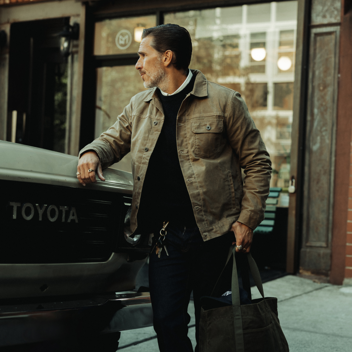 USA製 FLINTANDTINDER オイルド　ワックス　トラッカージャケット Flint and Tinder Wool-Lined Waxed Trucker Jacket - Chocolate