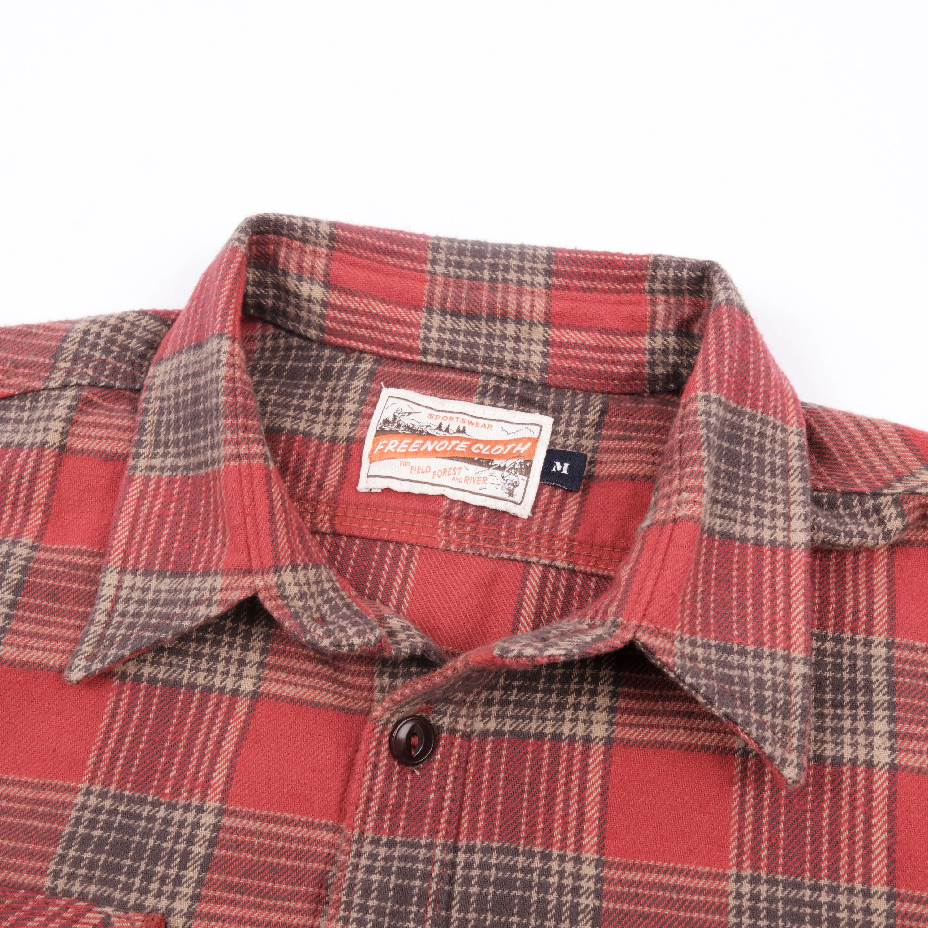 Freenote Cloth Jepson Shirt - Dusty Red Plaid | Long Sleeve Shirts