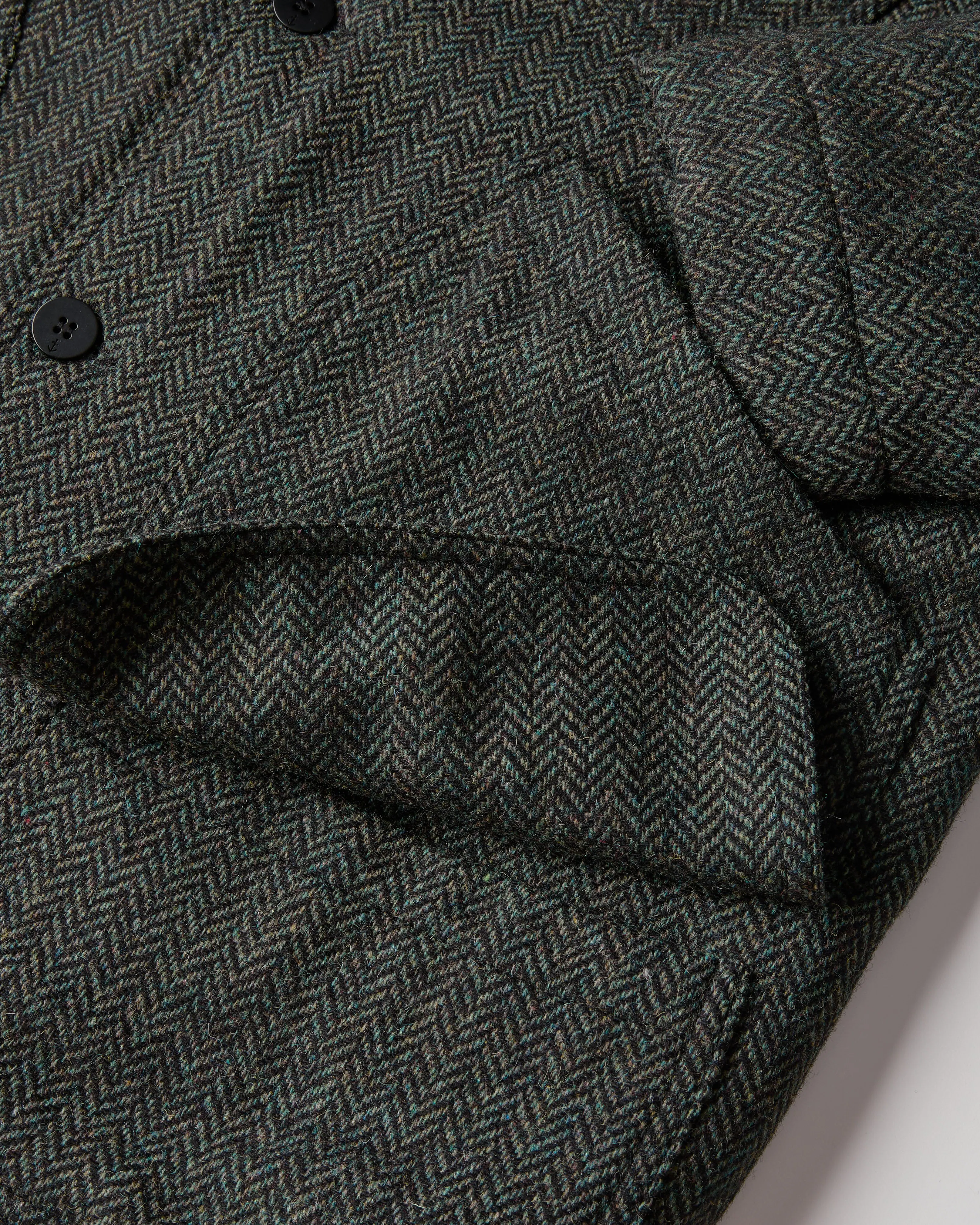 La Paz Mantero Herringbone Jacket - Black/Green | Chore Coats