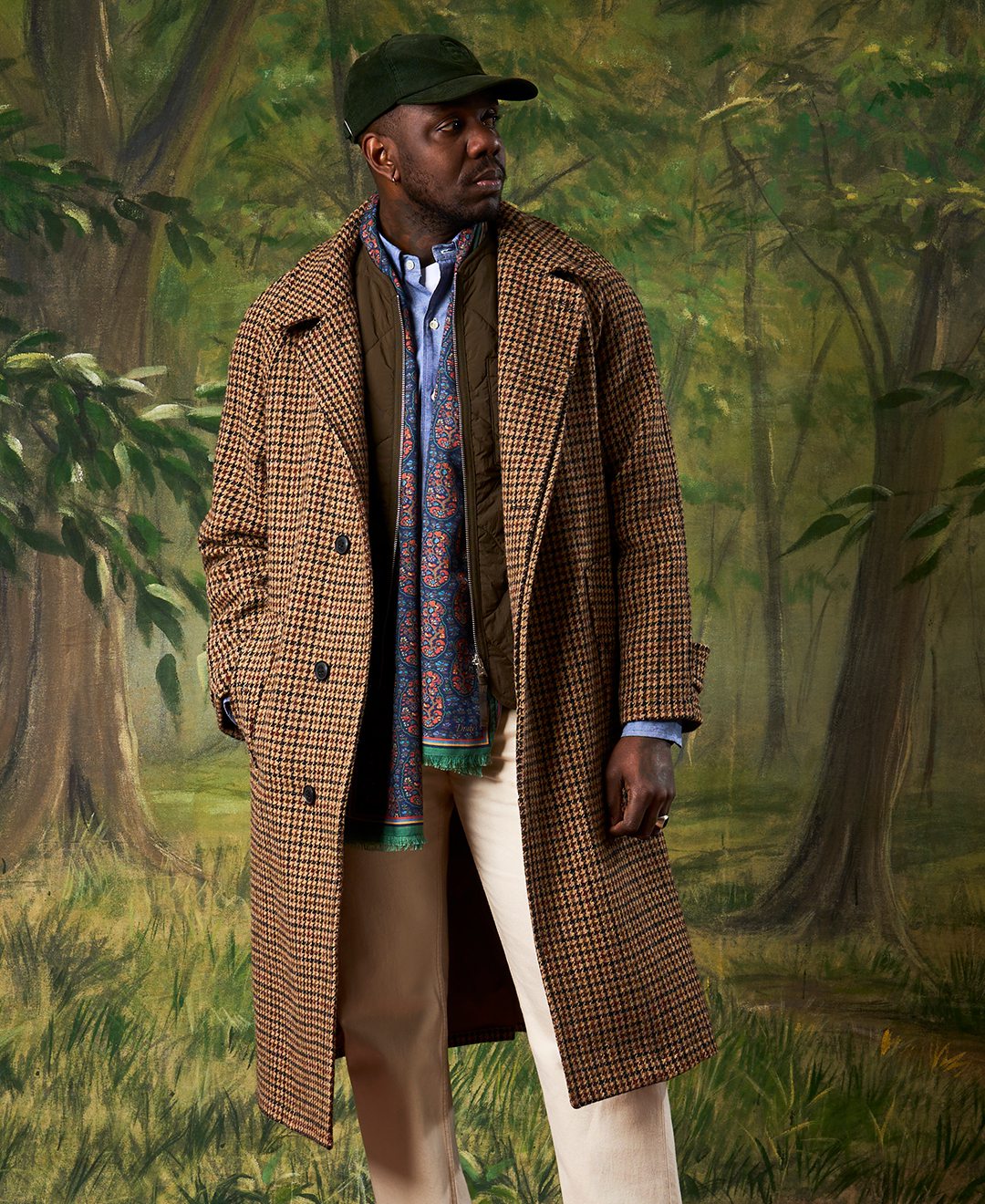 Gloverall Harris Tweed Mac Overcoat - Brown | Winter Jackets