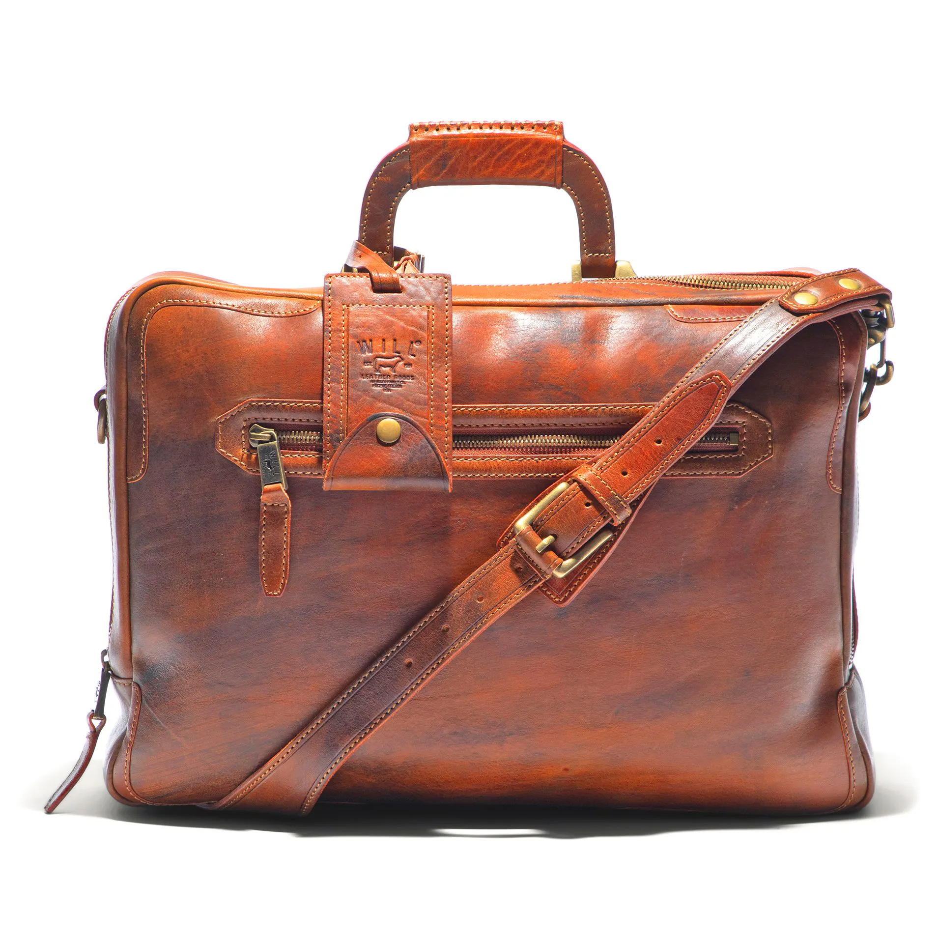 ナチュラルレザー　briefcase Belting Leather Briefcase #9003 Combination Lock - USA | Jack Georges