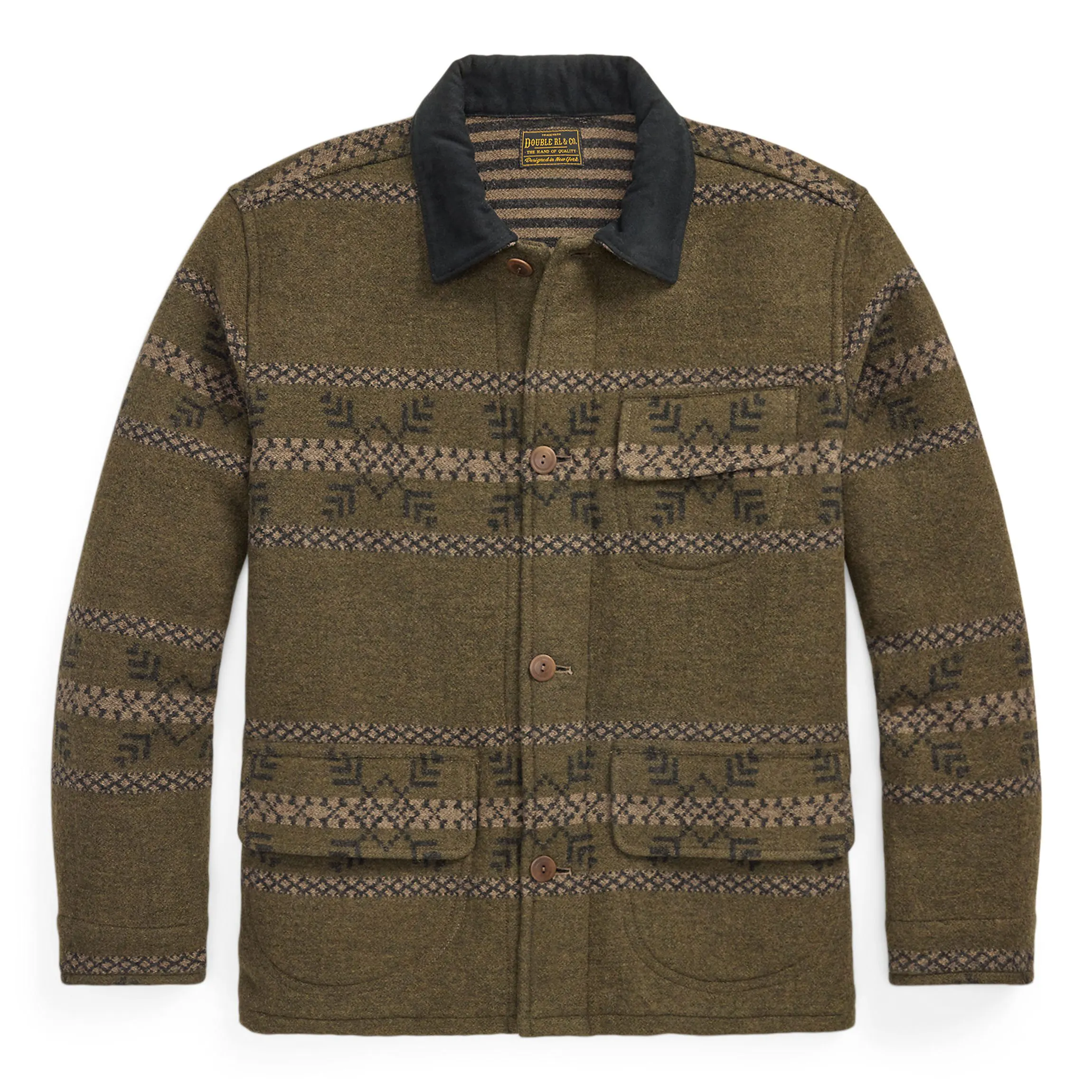 RRL Jacquard Double Face Martin Jacket - Vintage Brown Mix