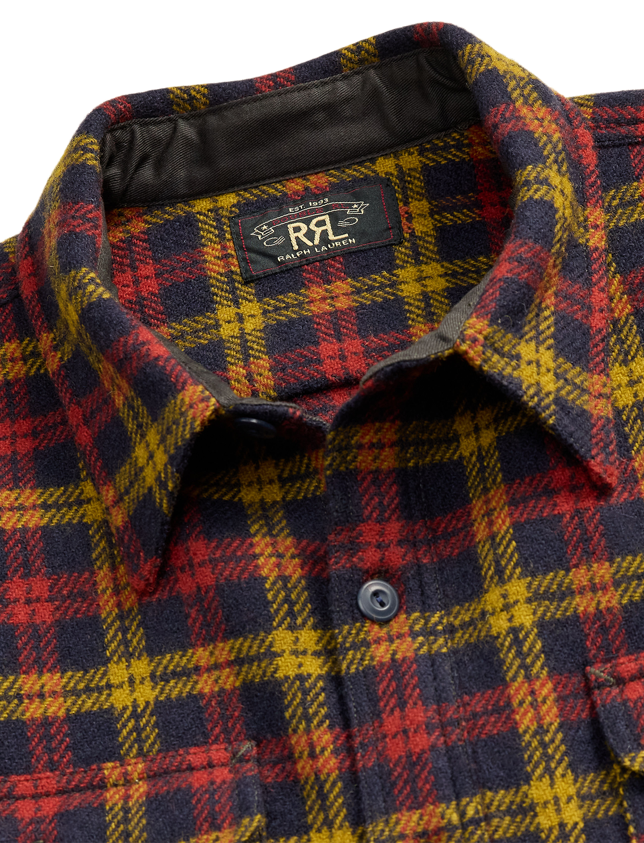 RRL Walker Workshirt - Red/Yellow | Long Sleeve Shirts | Huckberry