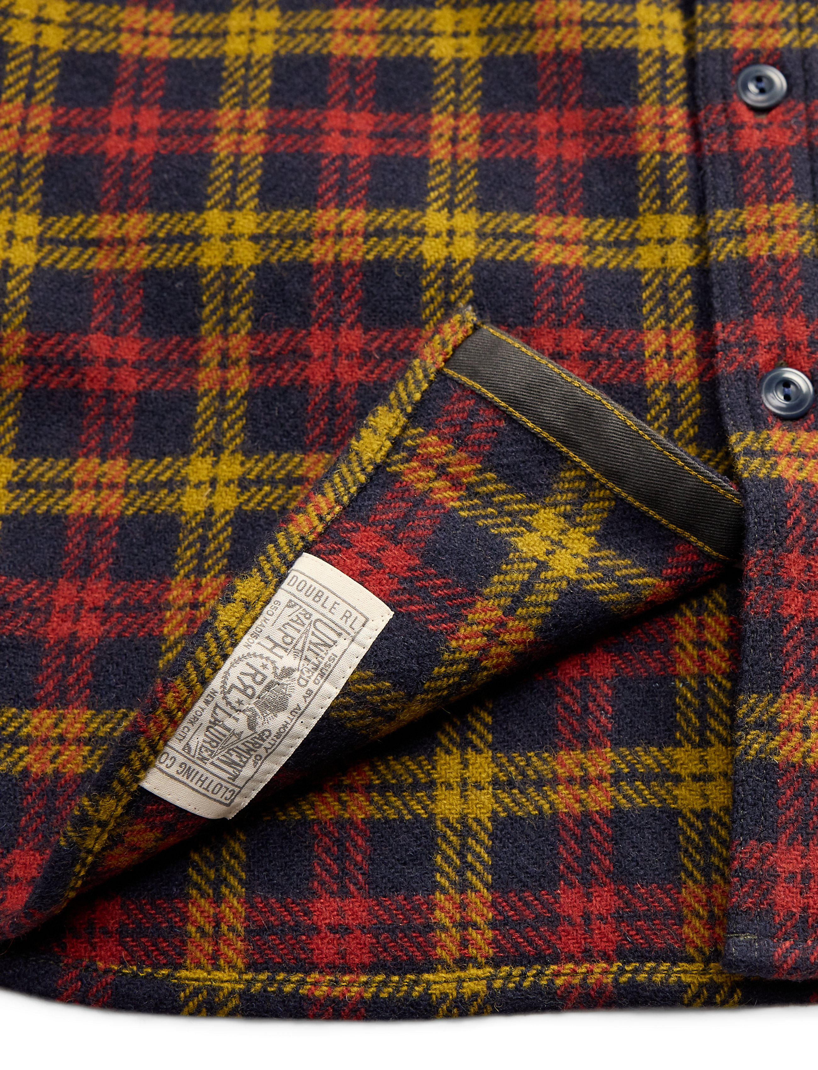 RRL Walker Workshirt - Red/Yellow | Long Sleeve Shirts | Huckberry