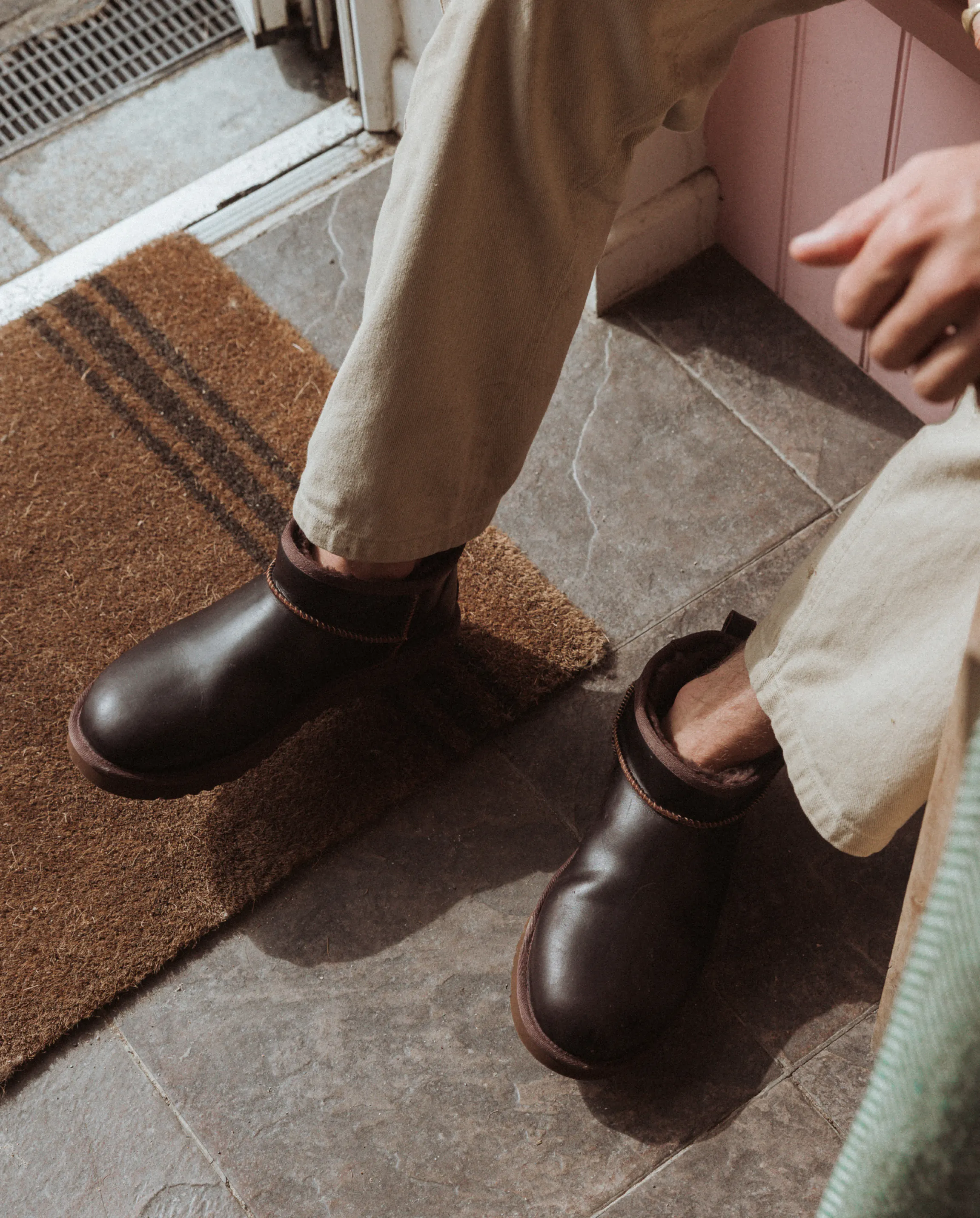 UGG Classic Ultra Mini Leather - Ironwood | Slippers | Huckberry