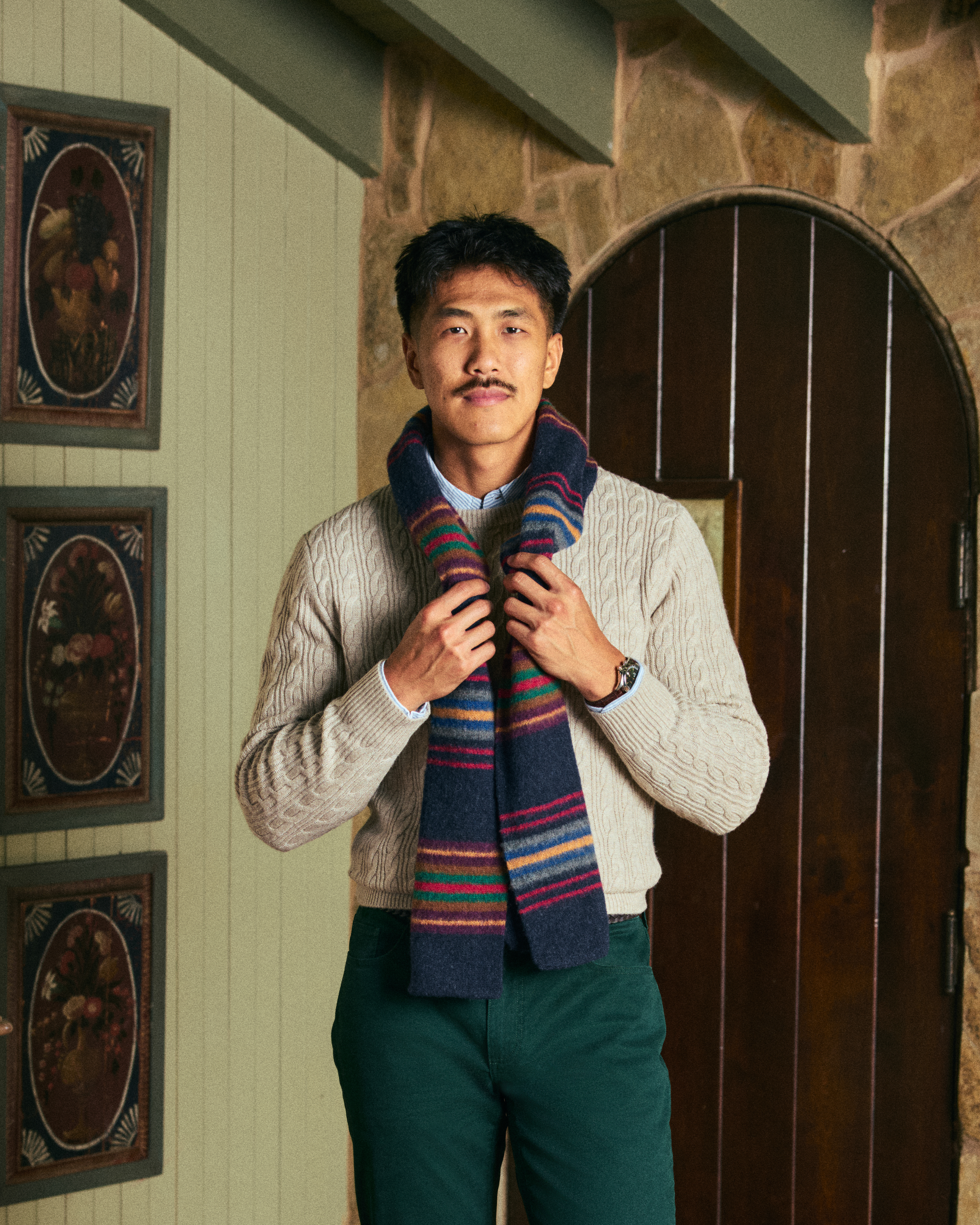 hazyl cable loose knit / ケーブルルーズニット hazyl（ヘイジル）の「cable knit foodie / ケーブルニットフーディ