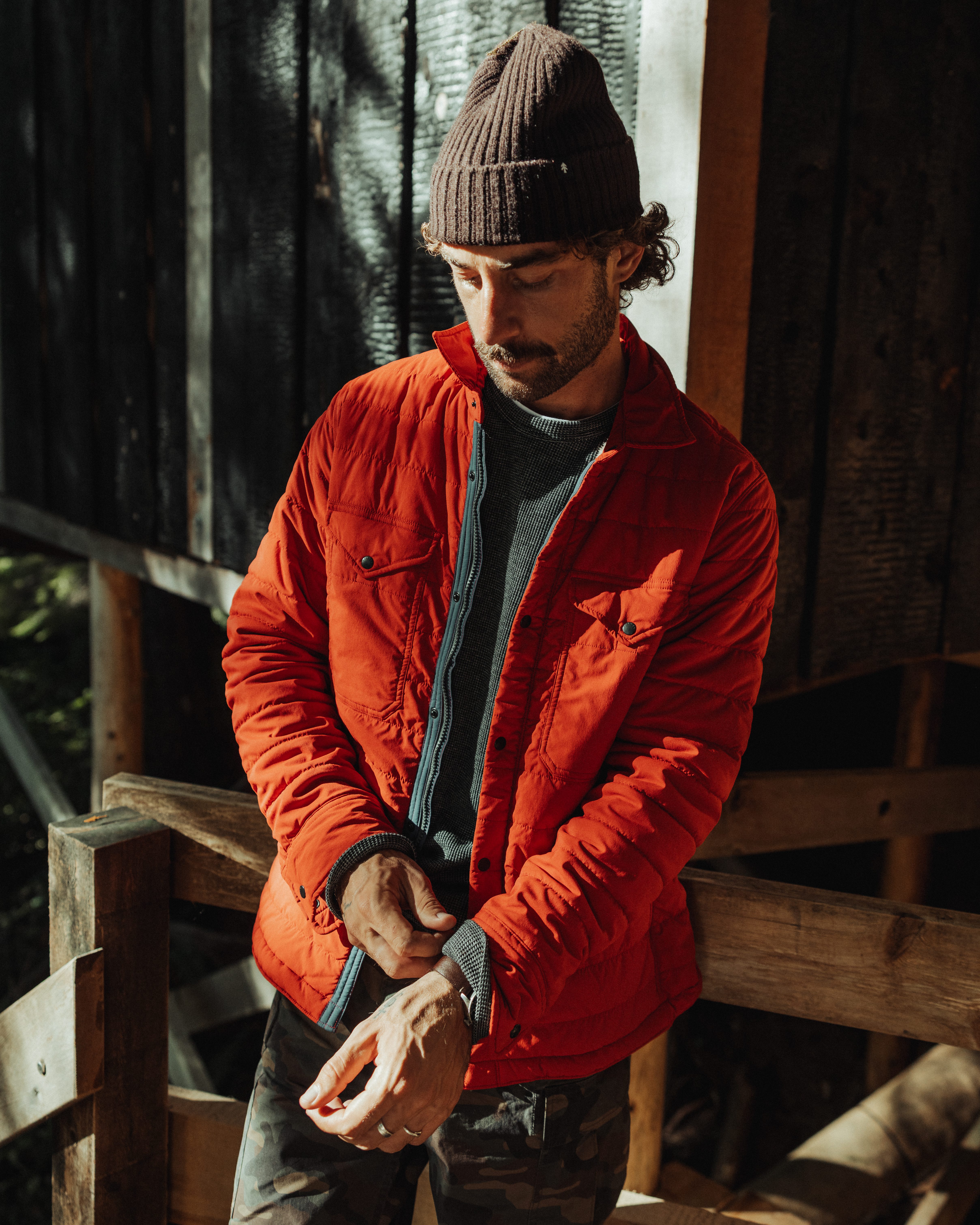 Relwen Bi-Waffle Thermal Crew Sweatshirt - Charcoal | Crew Neck