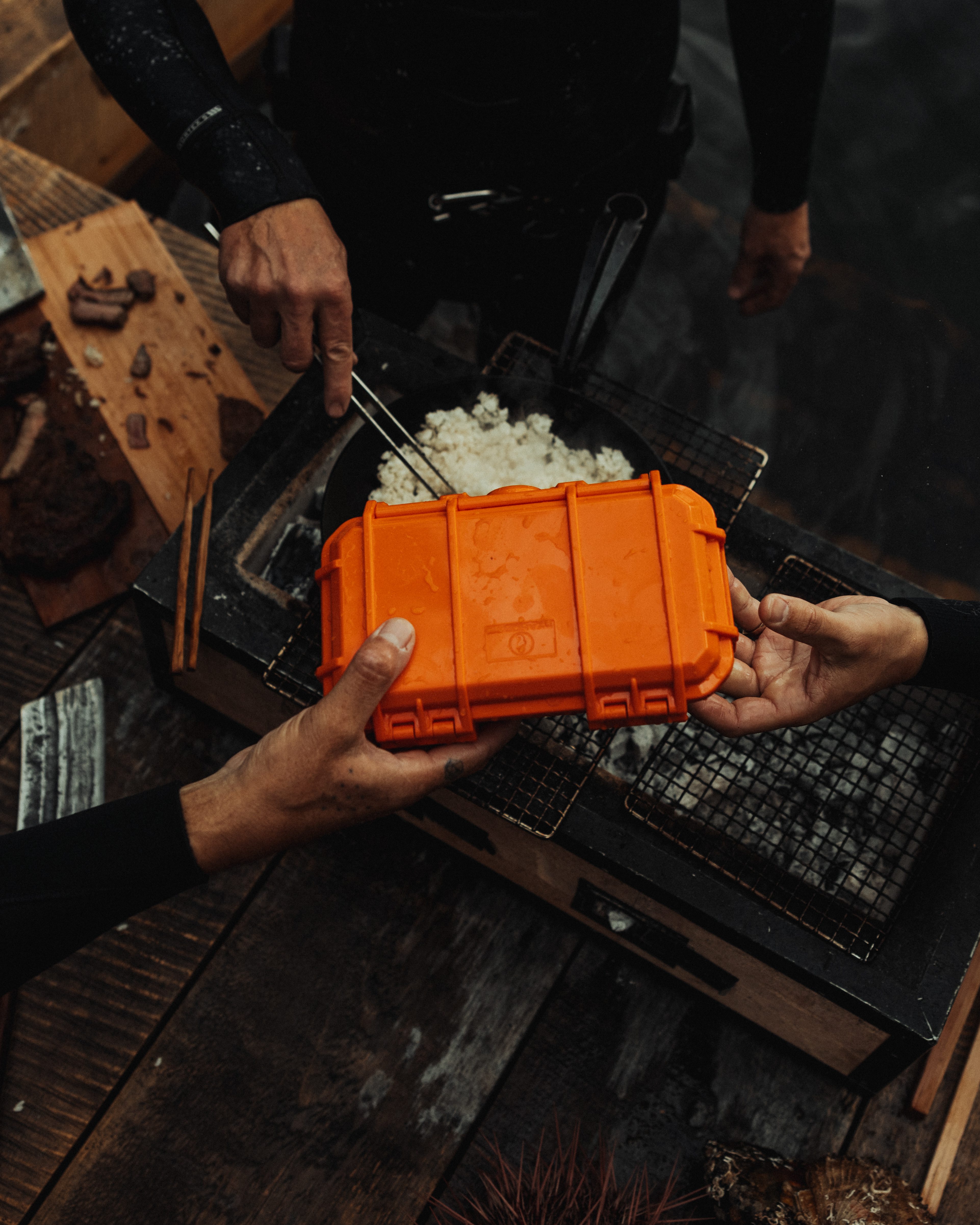 Evergreen Cases Seahorse 56 EDC Dry Box - Orange / Rubber Insert