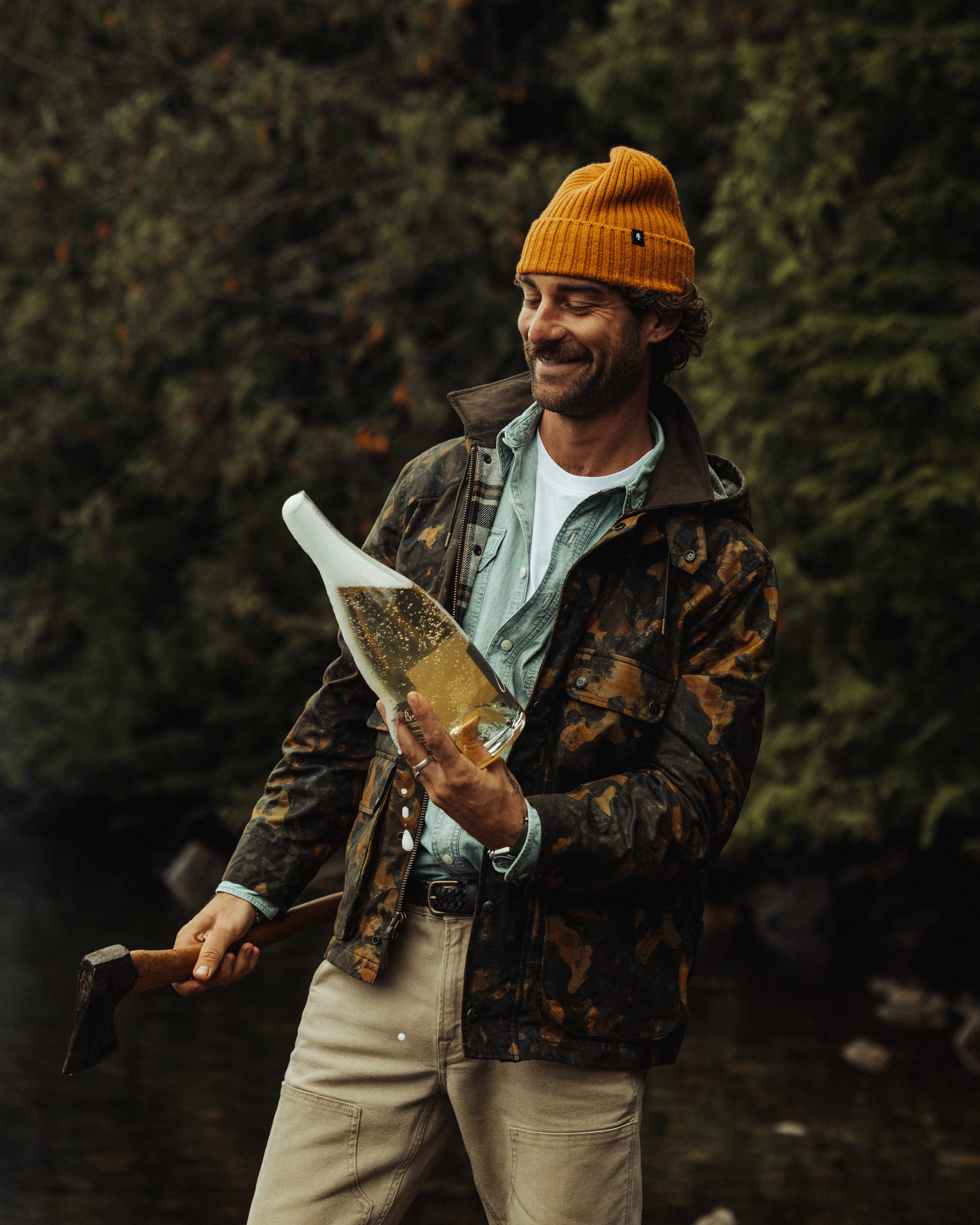 Flint and Tinder Flannel-Lined Waxed Hudson Jacket - Sea Kelp Camo