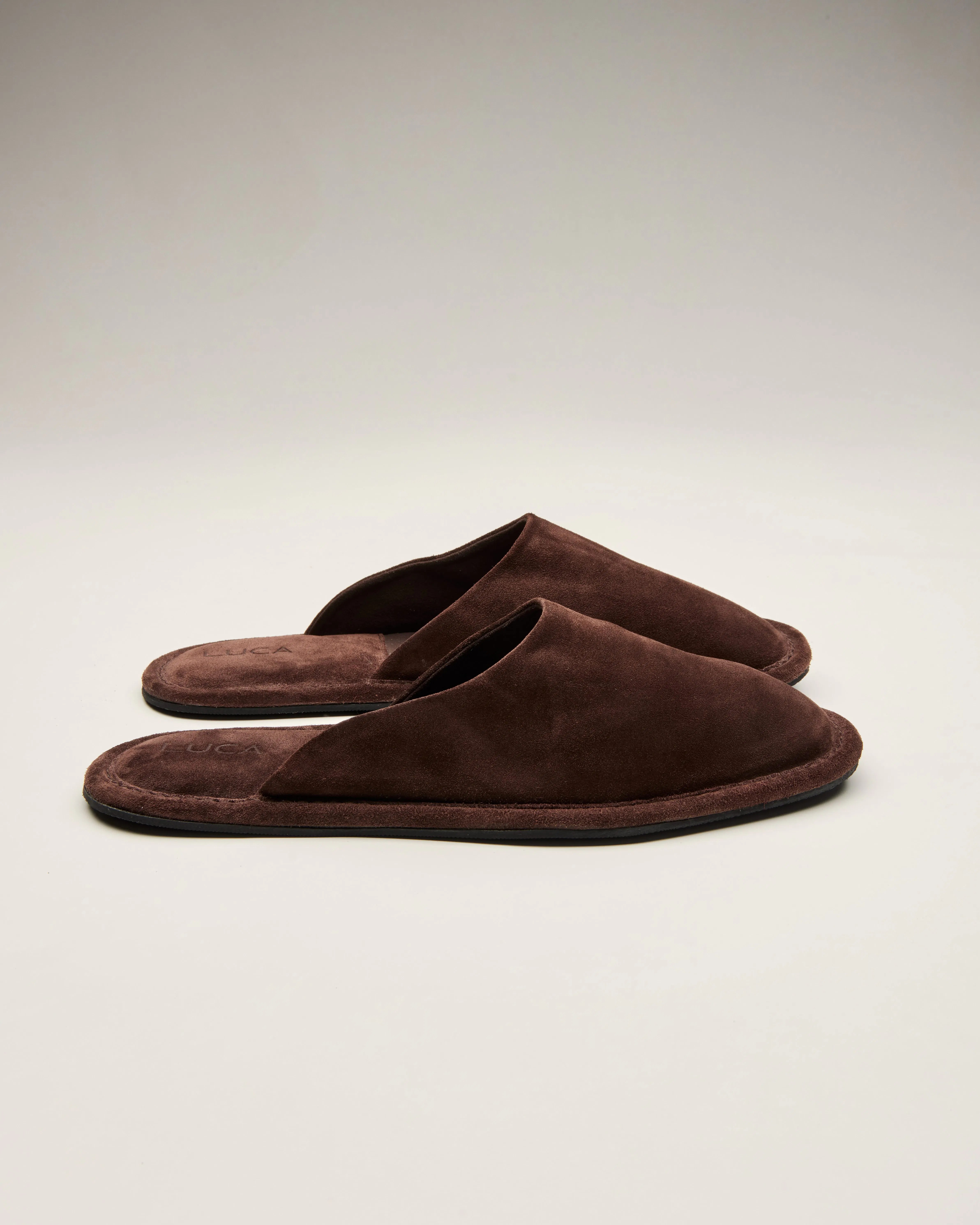 LUCA Packable Suede Travel Slipper - Mahogony | Slippers | Huckberry