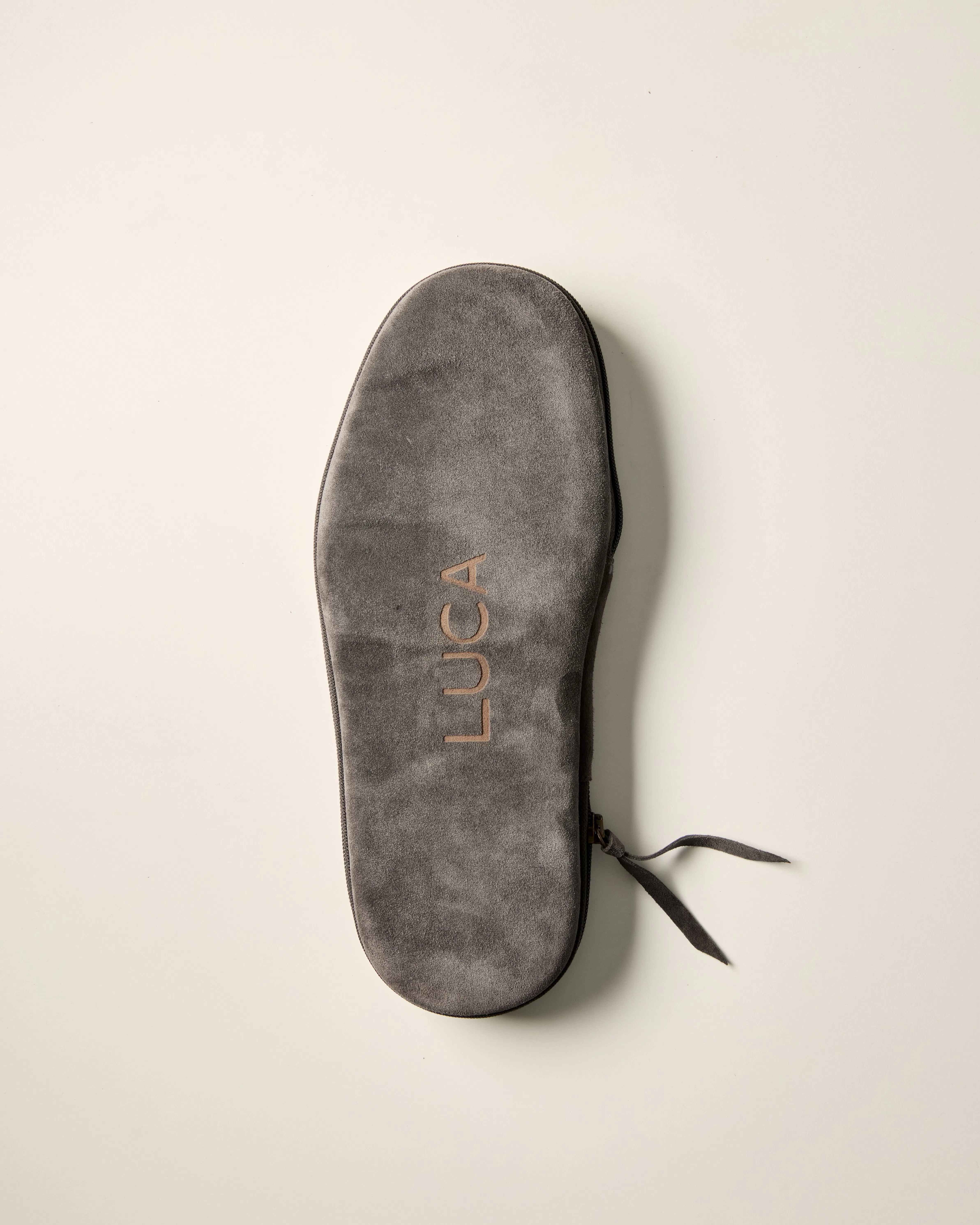 LUCA Packable Suede Travel Slipper - Grey | Slippers | Huckberry