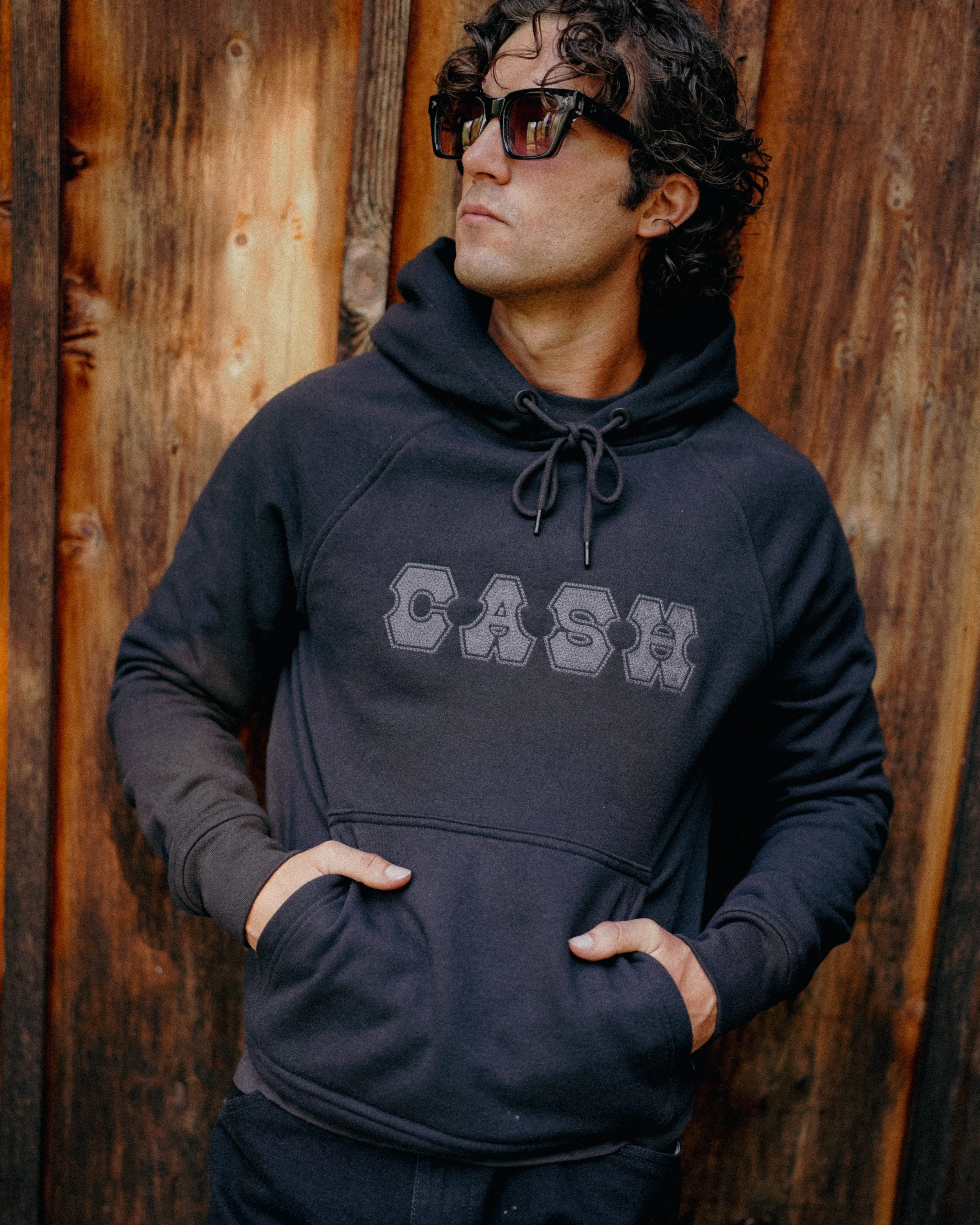 Flint and Tinder Cash Embroidered Hoodie - Black | Full-Zip 