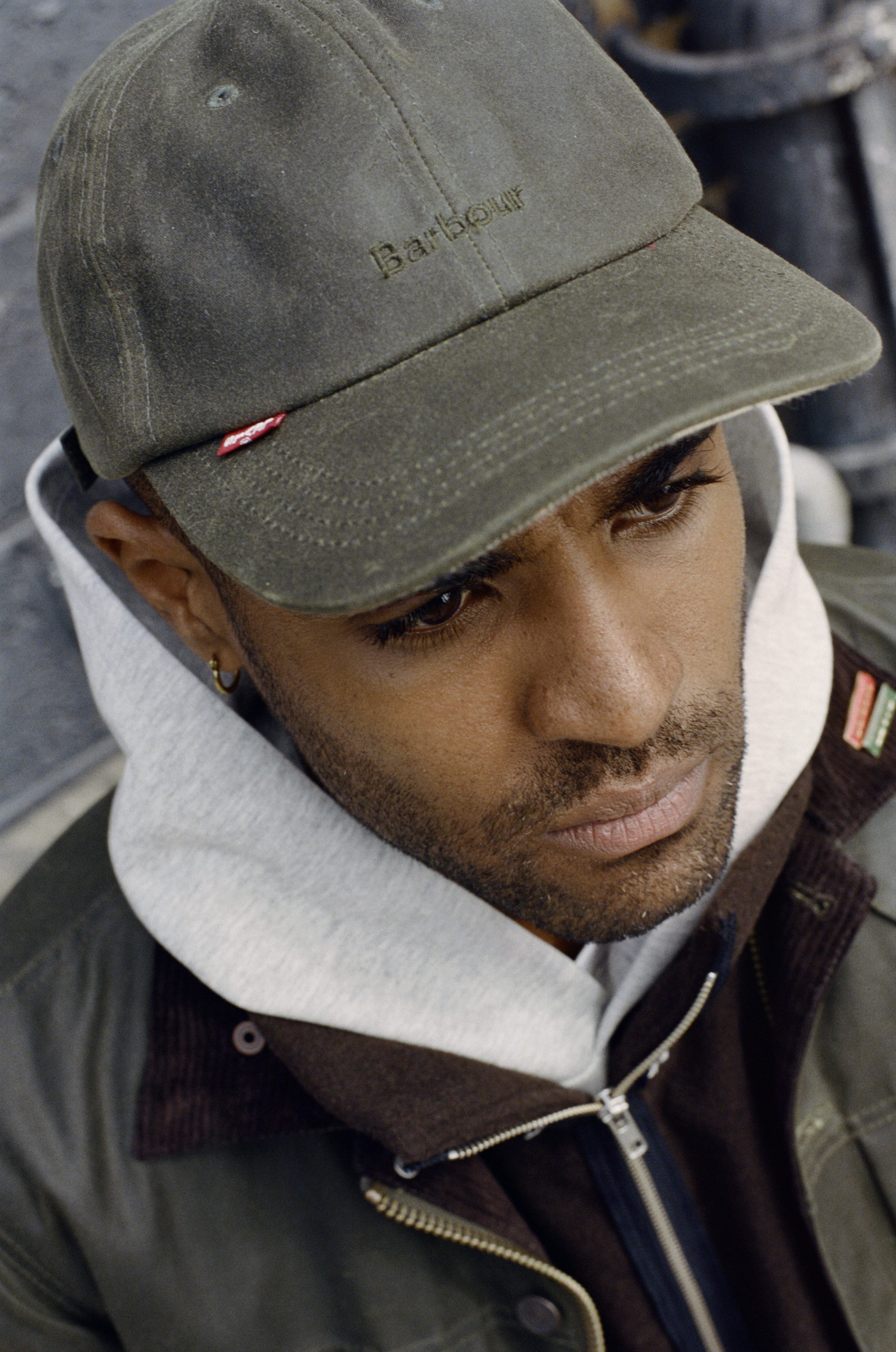 Barbour Levi's オリーブ キャップ ワンサイズ Barbour Barbour x Levi's Cap - Archive Olive | Baseball & Trucker