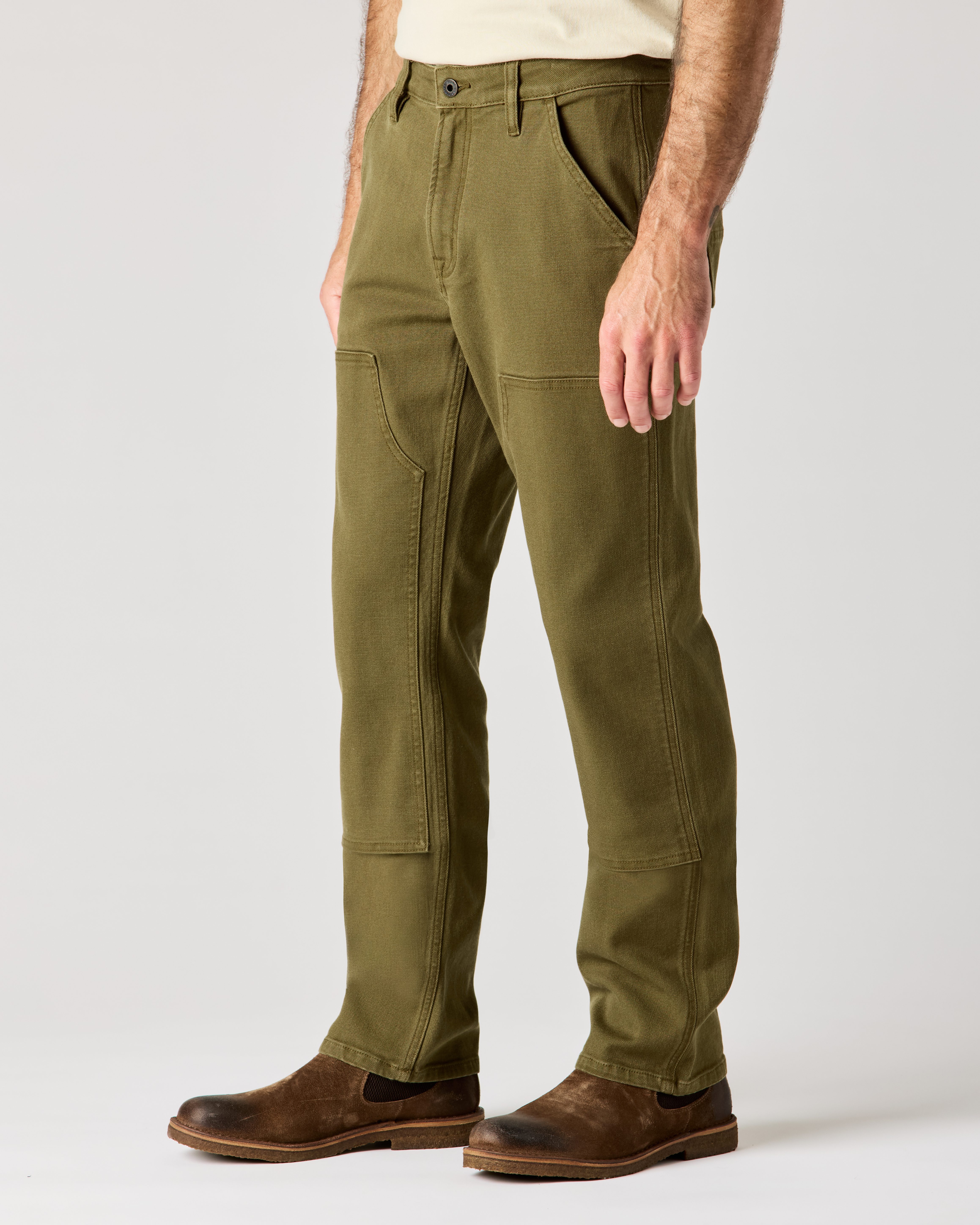Carhartt Wip Double Knee Olive Rinsed Pants Fall 2025 | EMPIRE