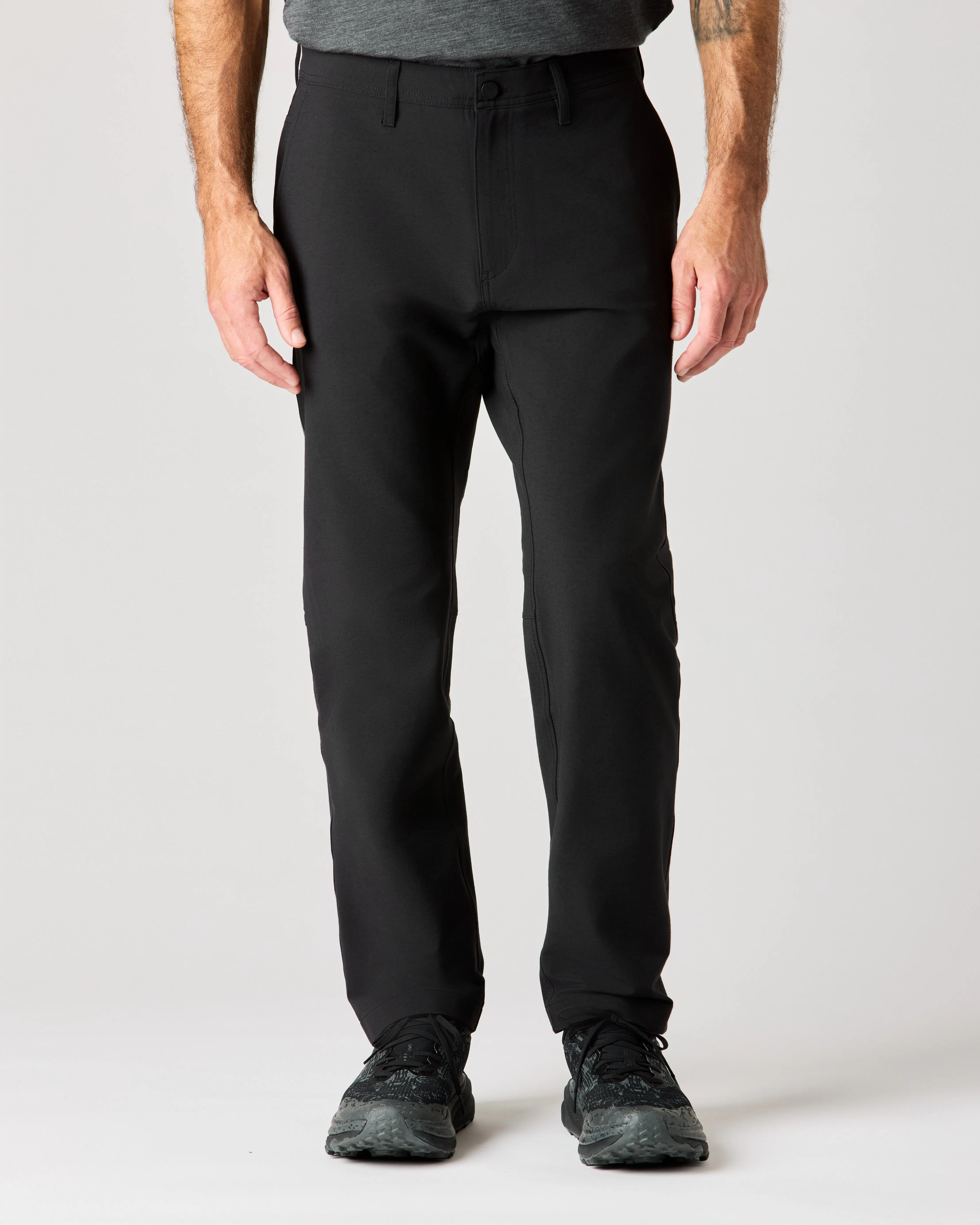 Proof 72-Hour Merino Chino - HB Straight - Black | Chino Pants