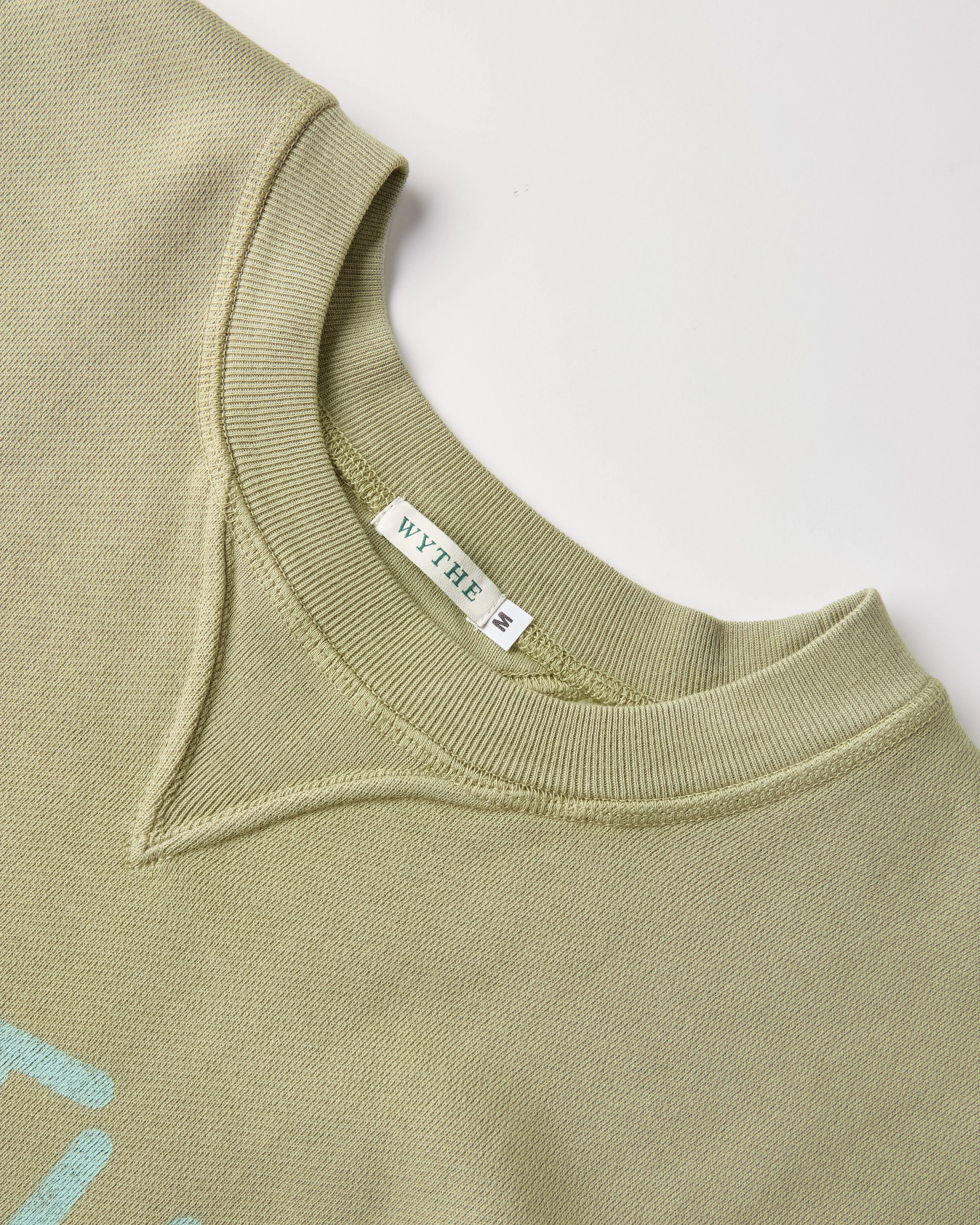 Wythe New York Peace Crewneck Sweatshirt - Faded Olive | Crewneck