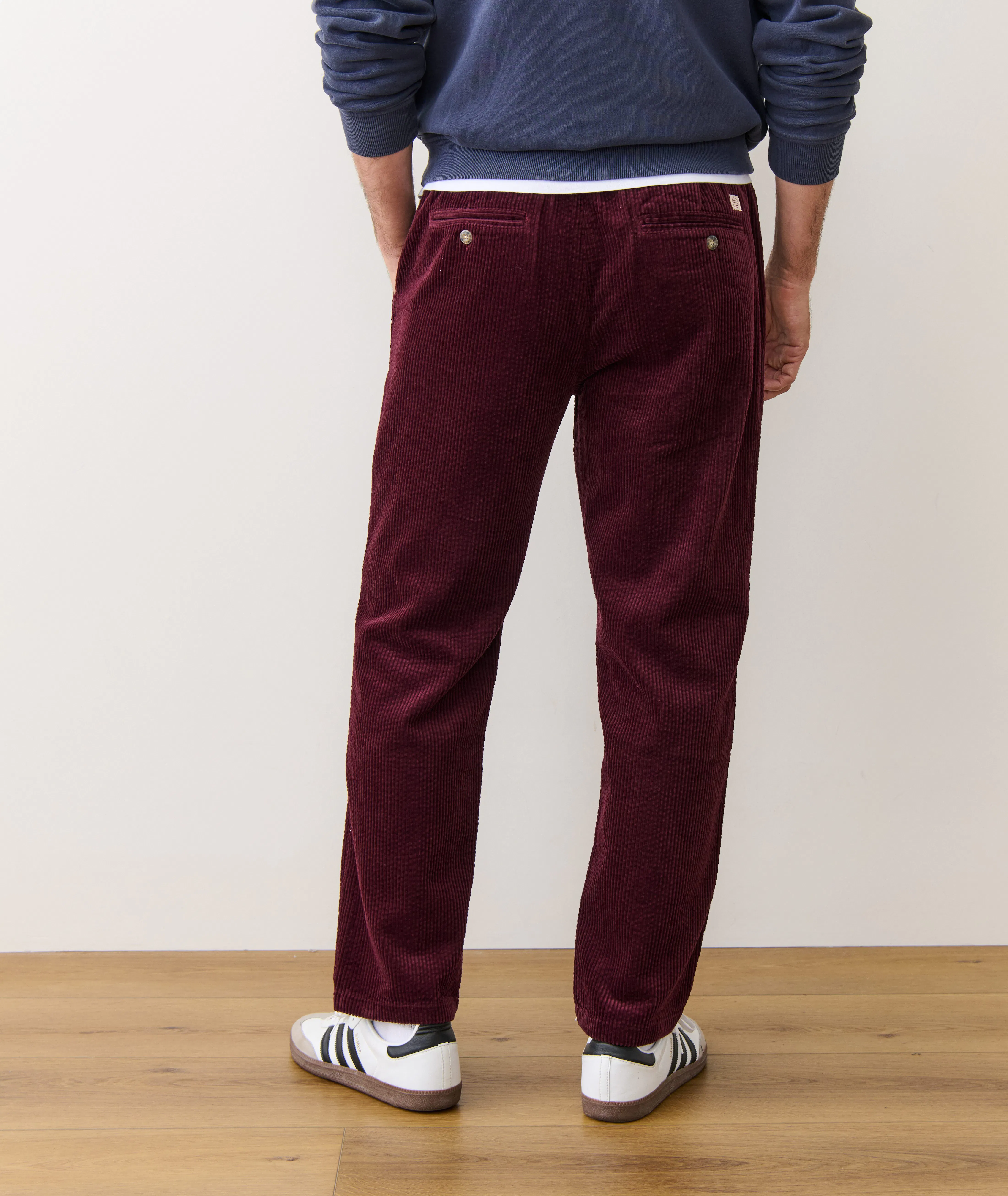 Marine Layer Relaxed Saturday Corduroy Pant - Dark Burgundy