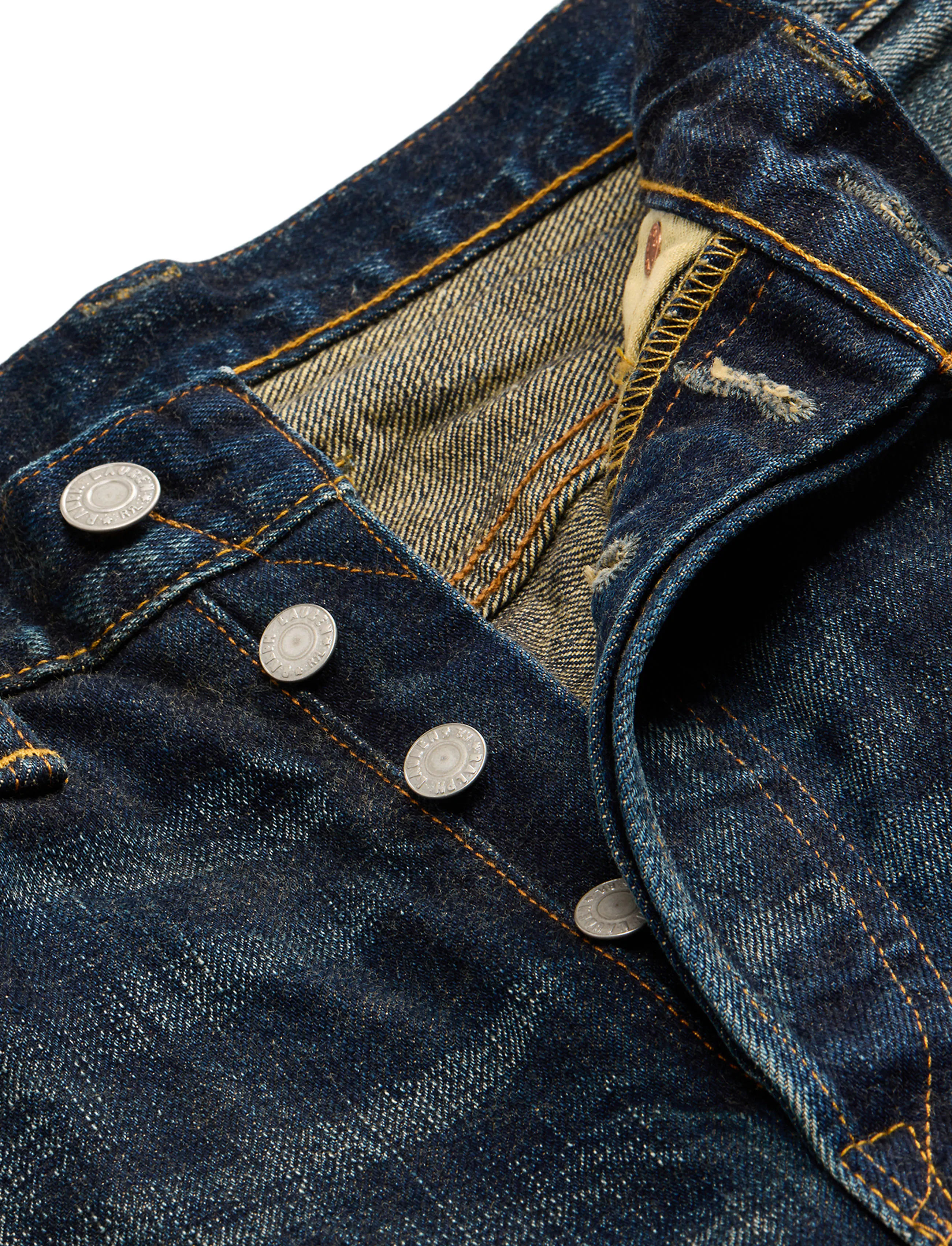 RRL Straight Fit Selvedge Denim Jeans - Givins Wash | Rigid