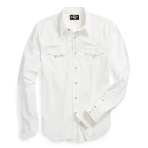 RRL Buffalo Western Shirt - White | Long Sleeve Shirts | Huckberry