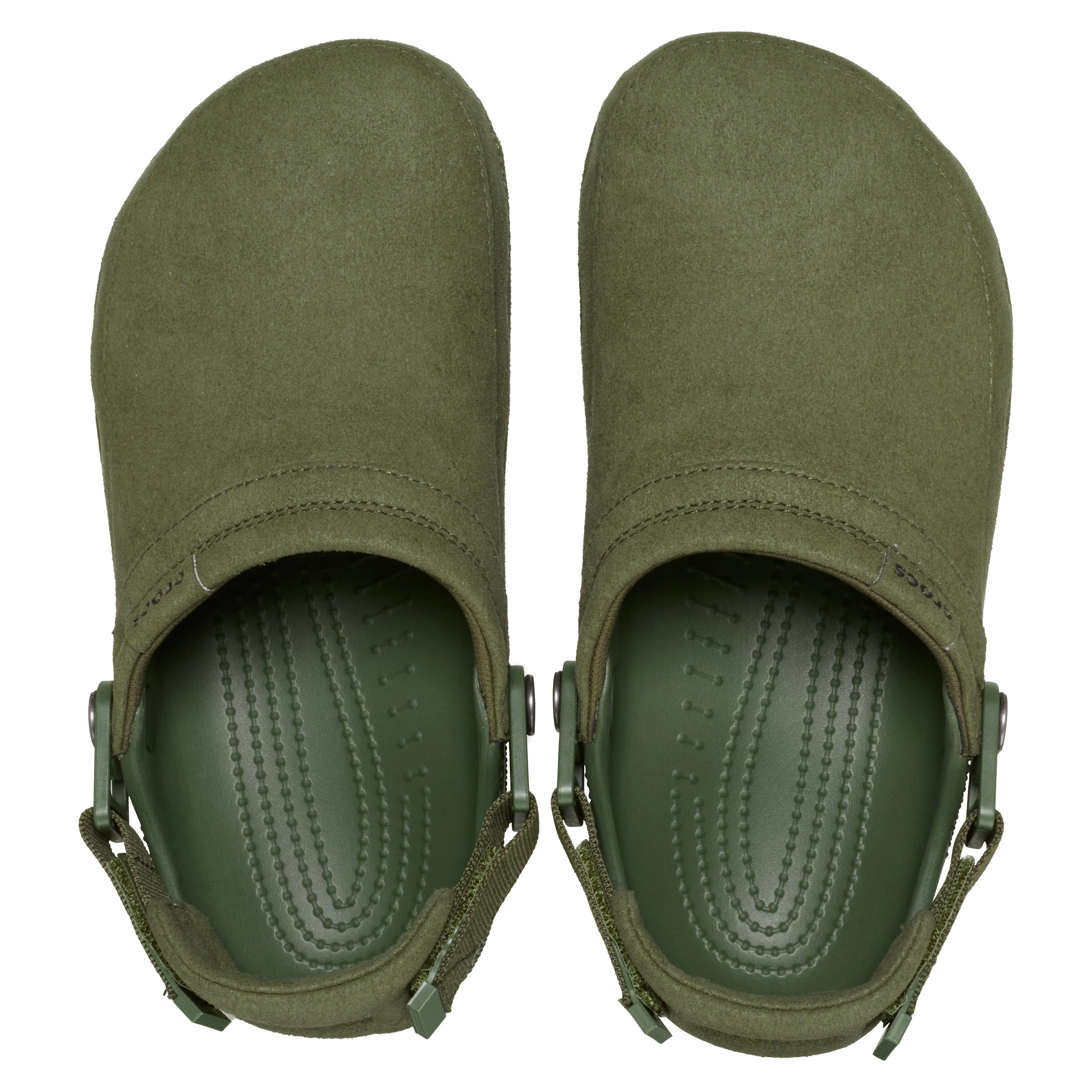 Crocs Classic Crafted Vegan Suede Clog - Army Green | Mules