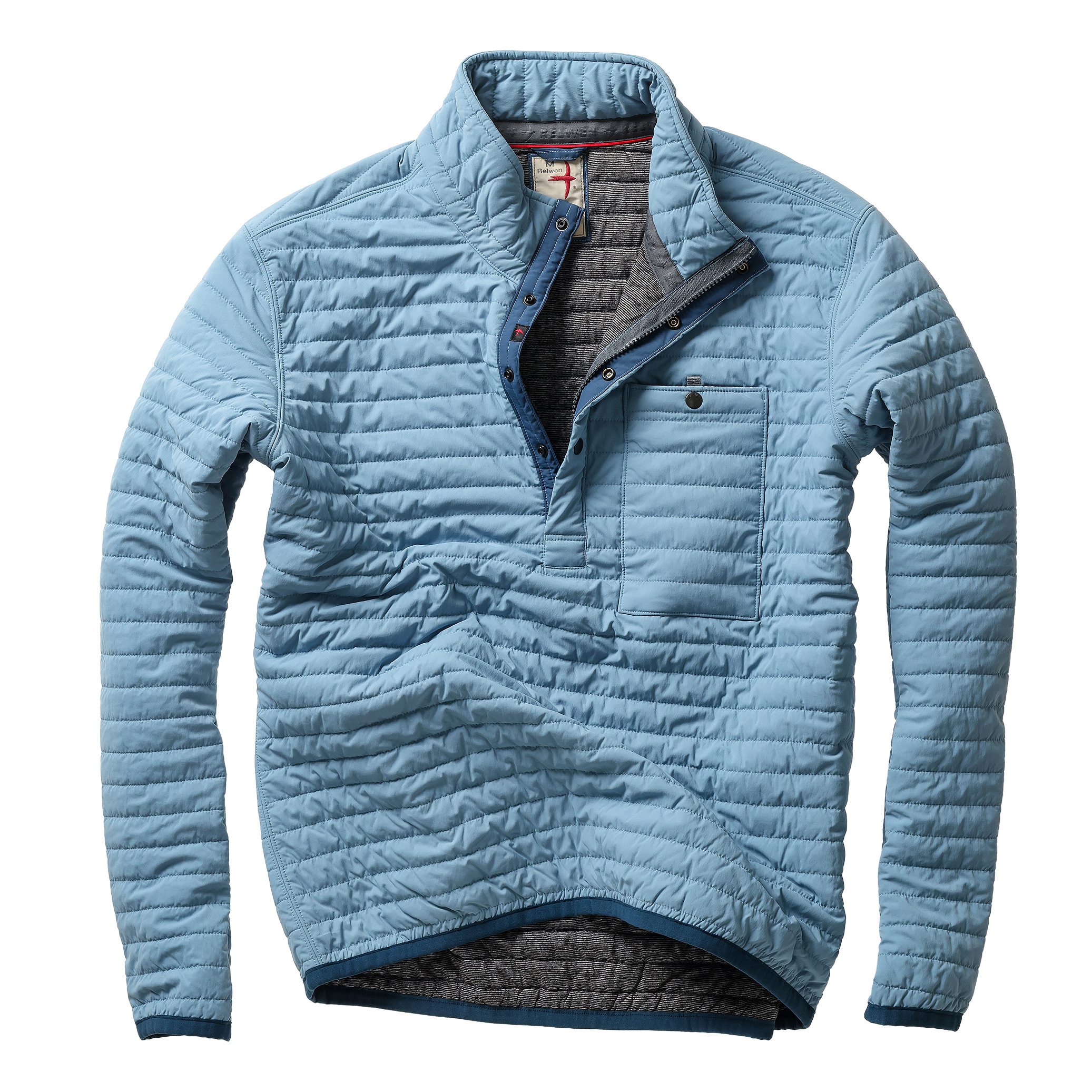 Relwen Windzip Popover - Dust Blue | Insulated Jackets | Huckberry