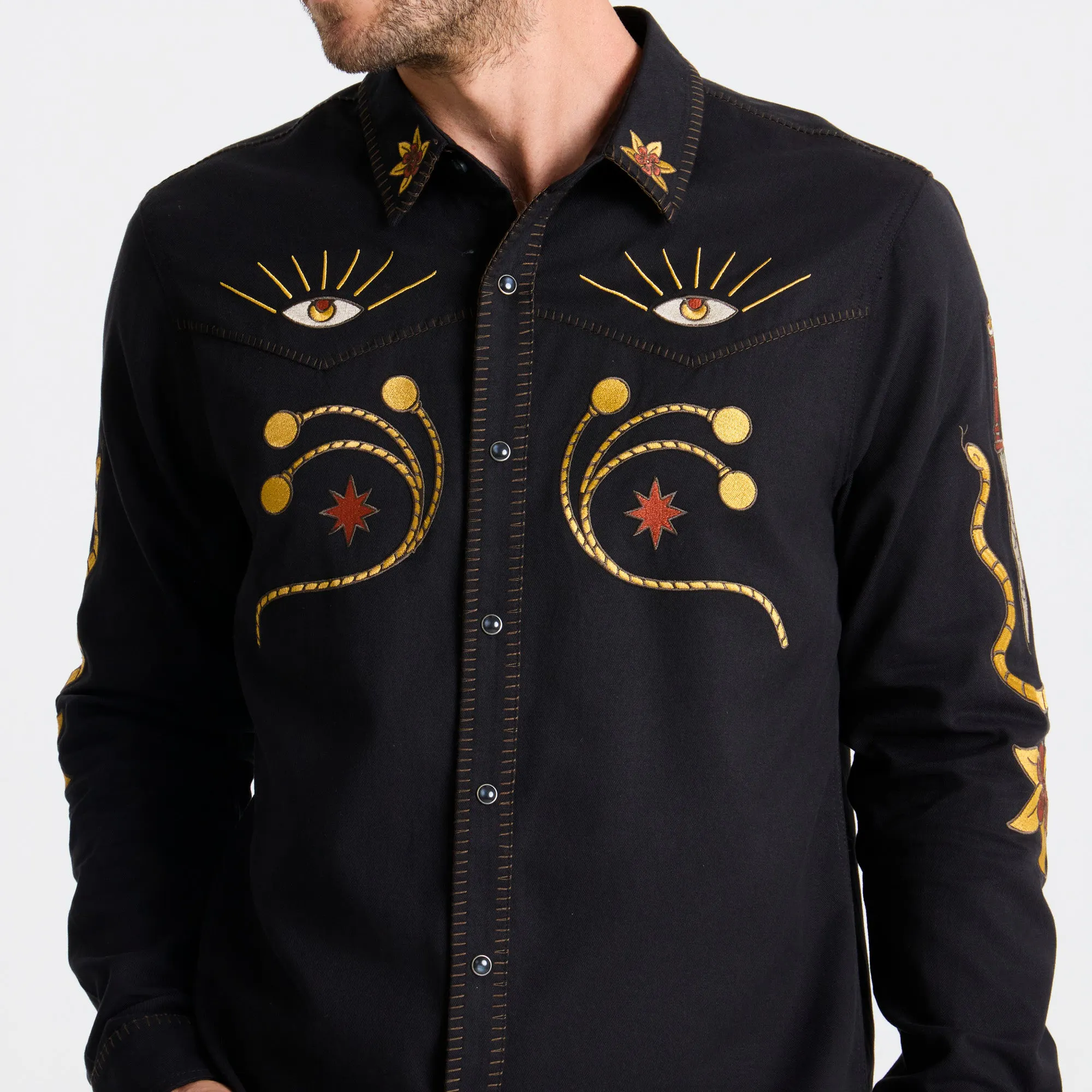 Roark Tierra del Sur Shirt - Black | Long Sleeve Shirts | Huckberry