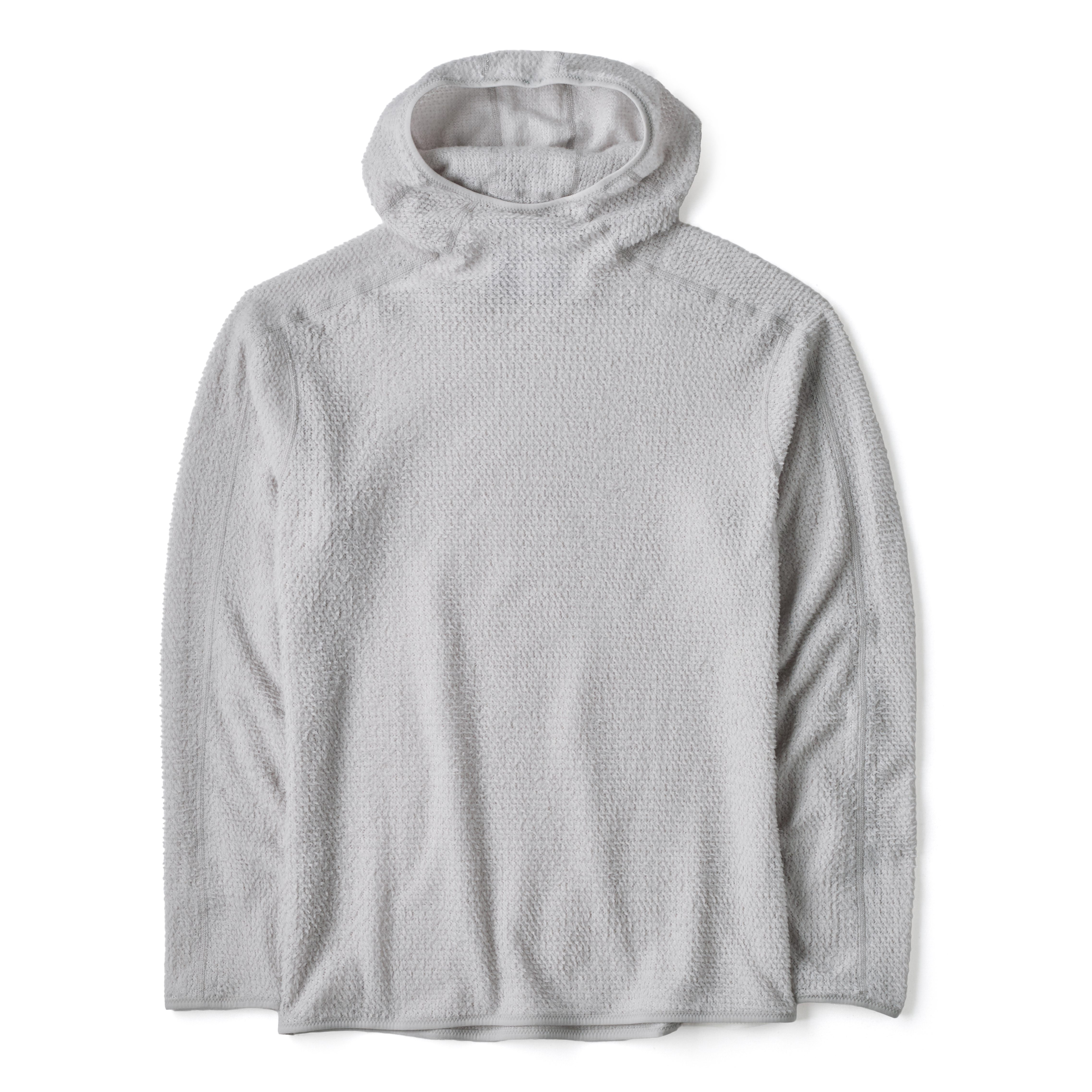 grey funnel neck hoodie