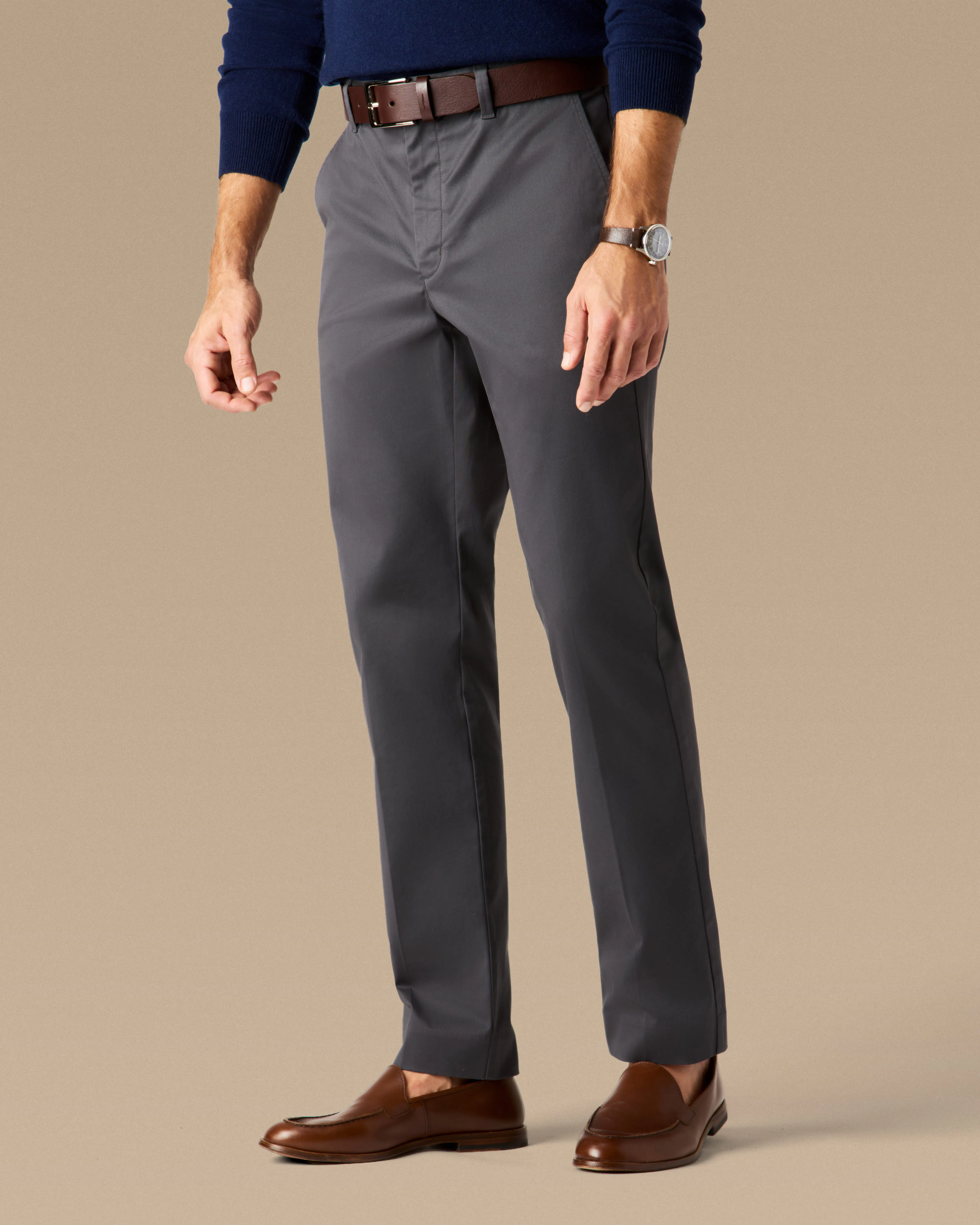 Wills Daily Driver Chino - HB Straight - Charcoal | Chino Pants
