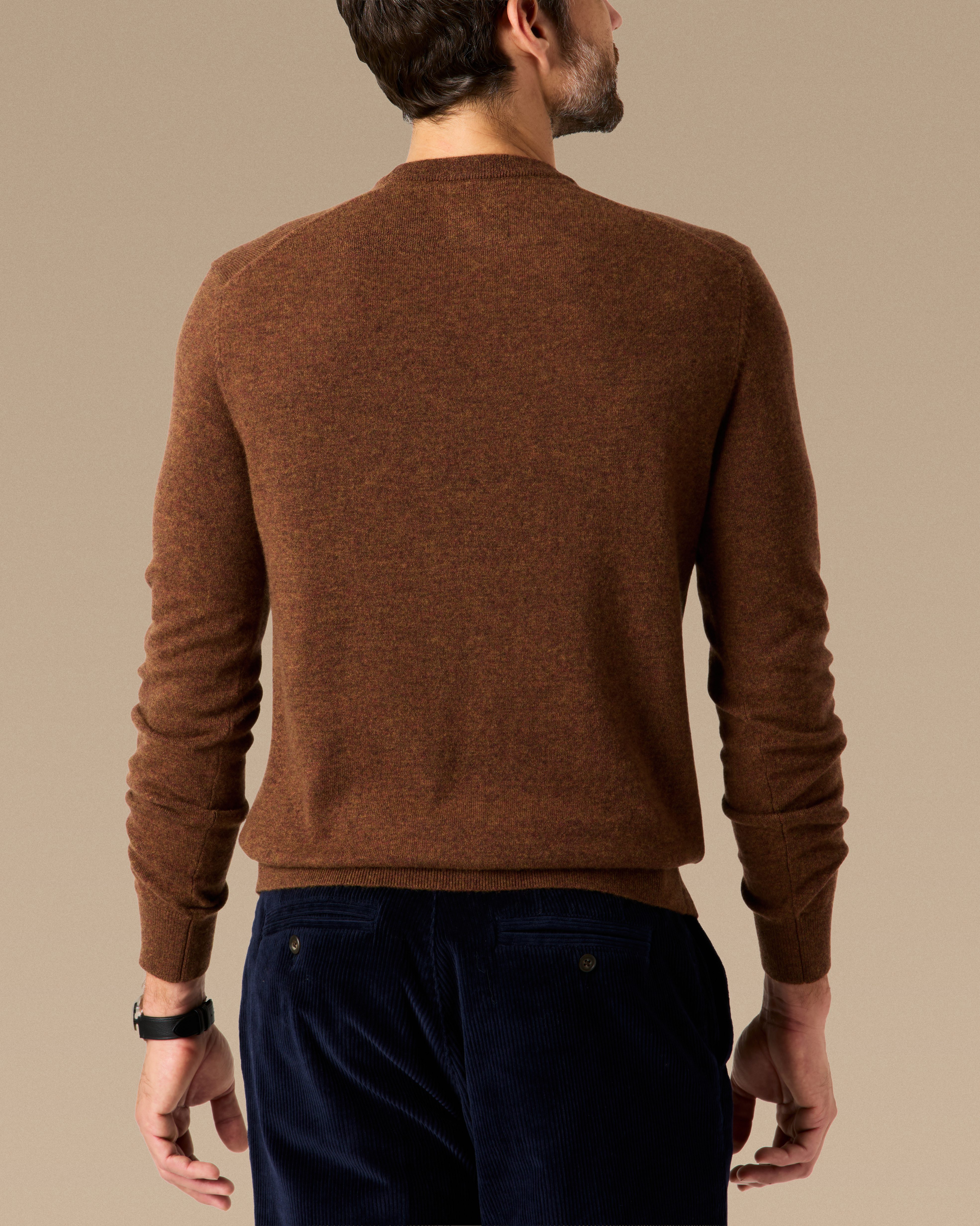 Wills EasyCash Merino Crewneck Sweater - Wood Grain | Crew Neck