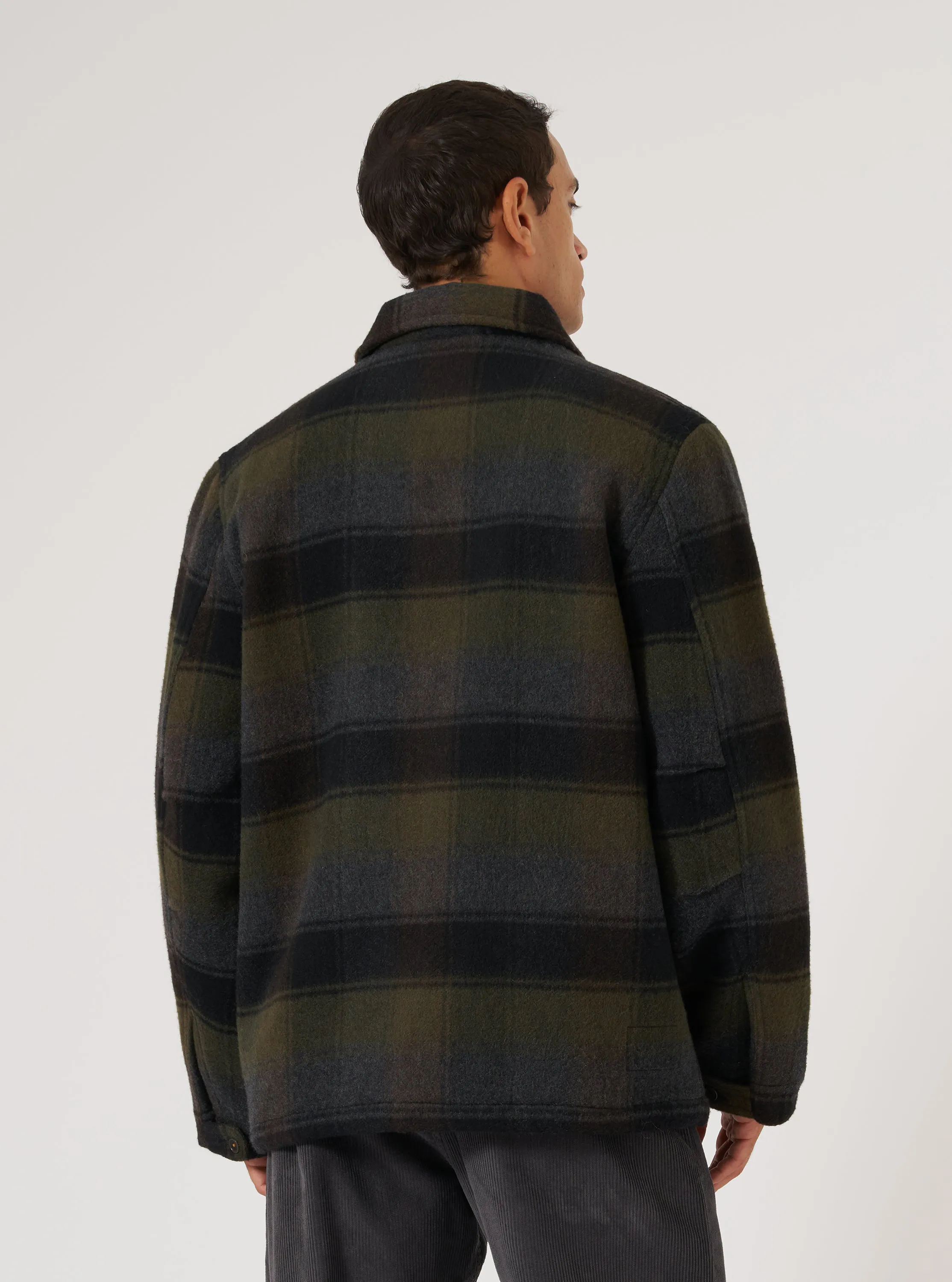 Universal Works Wayfarer Berlin Wool Jacket - Black/Brown | Fleece
