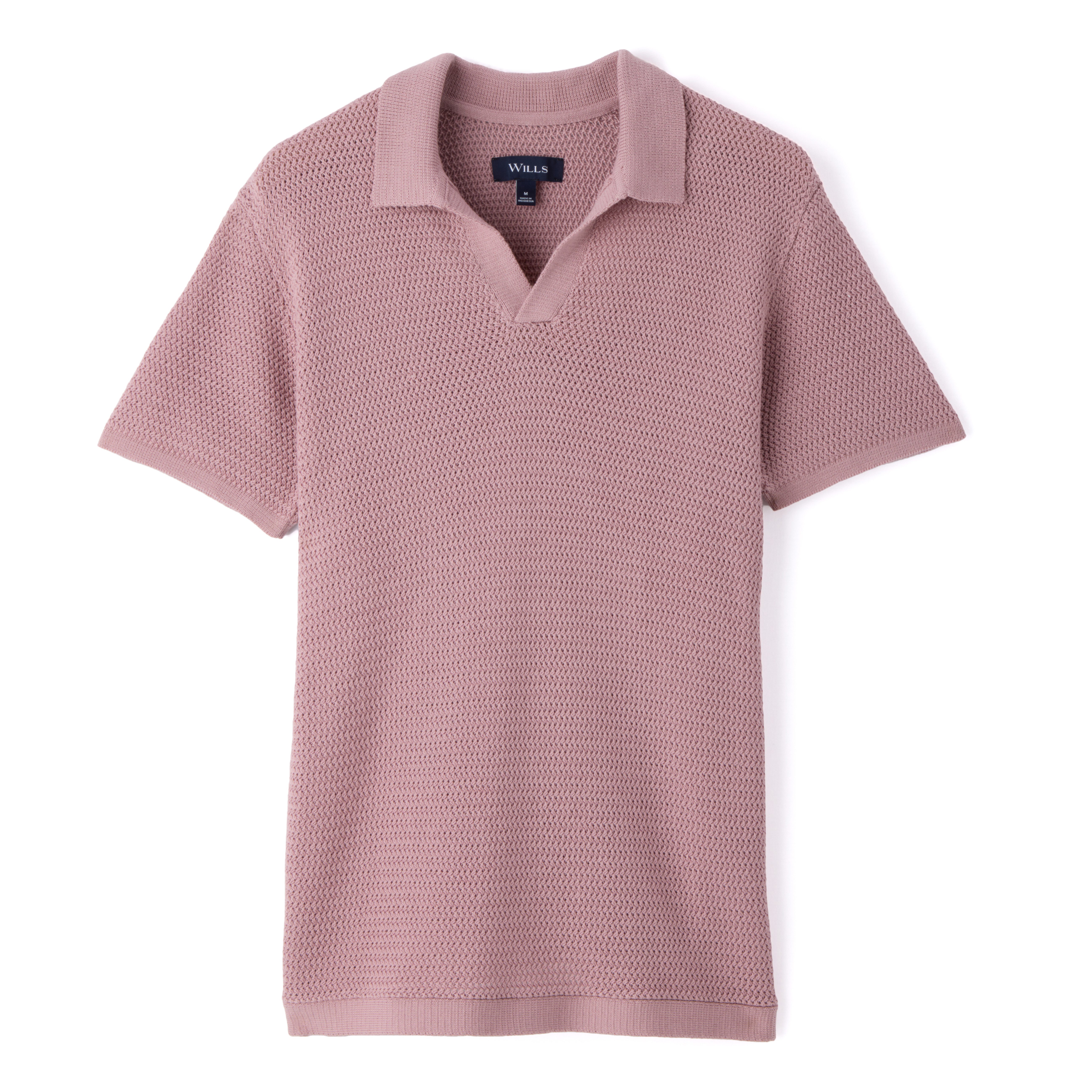 Crochet Johnny Collar Polo