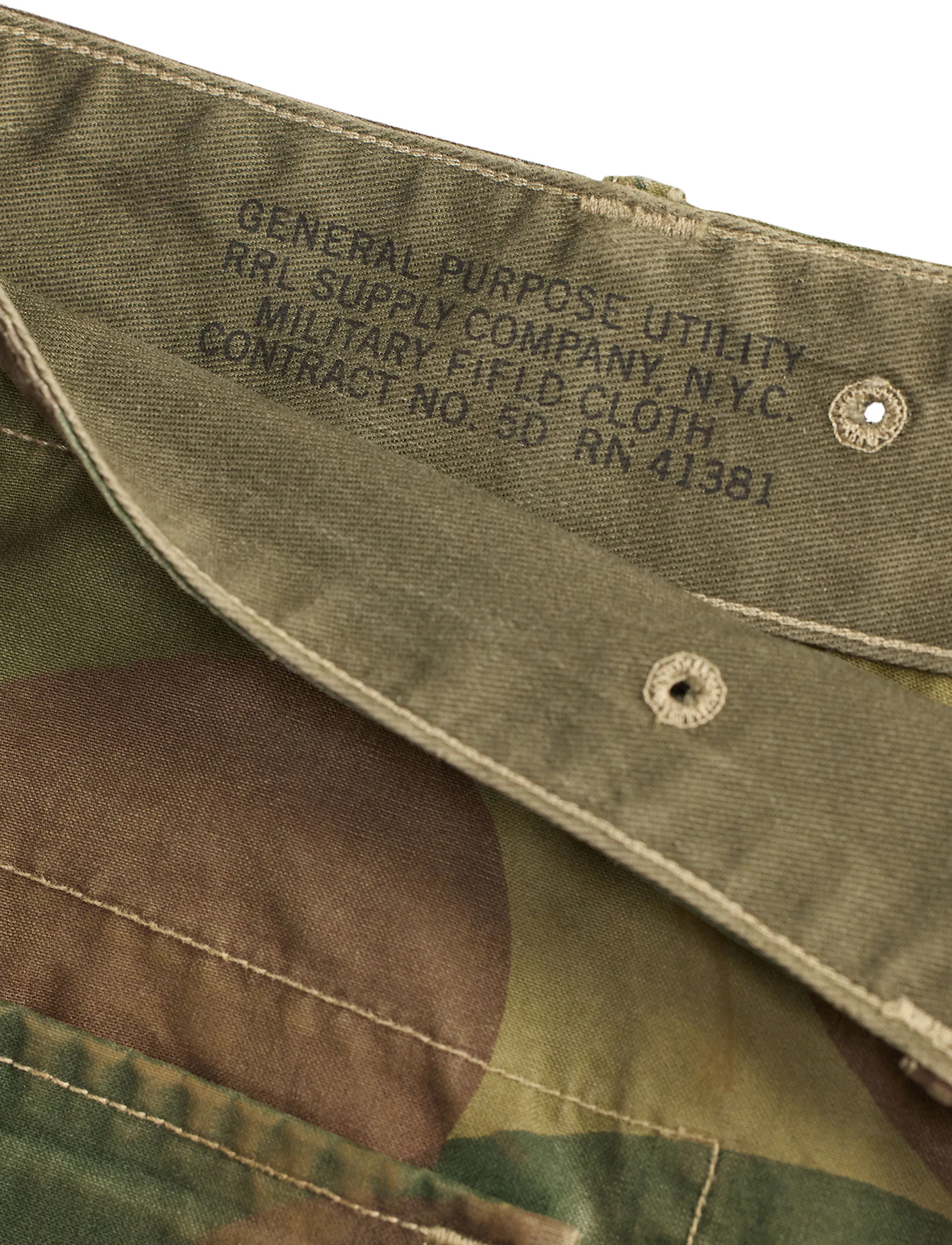 RRL Cotton Poplin Cargo Pant - Distressed Olive | Workwear Pants