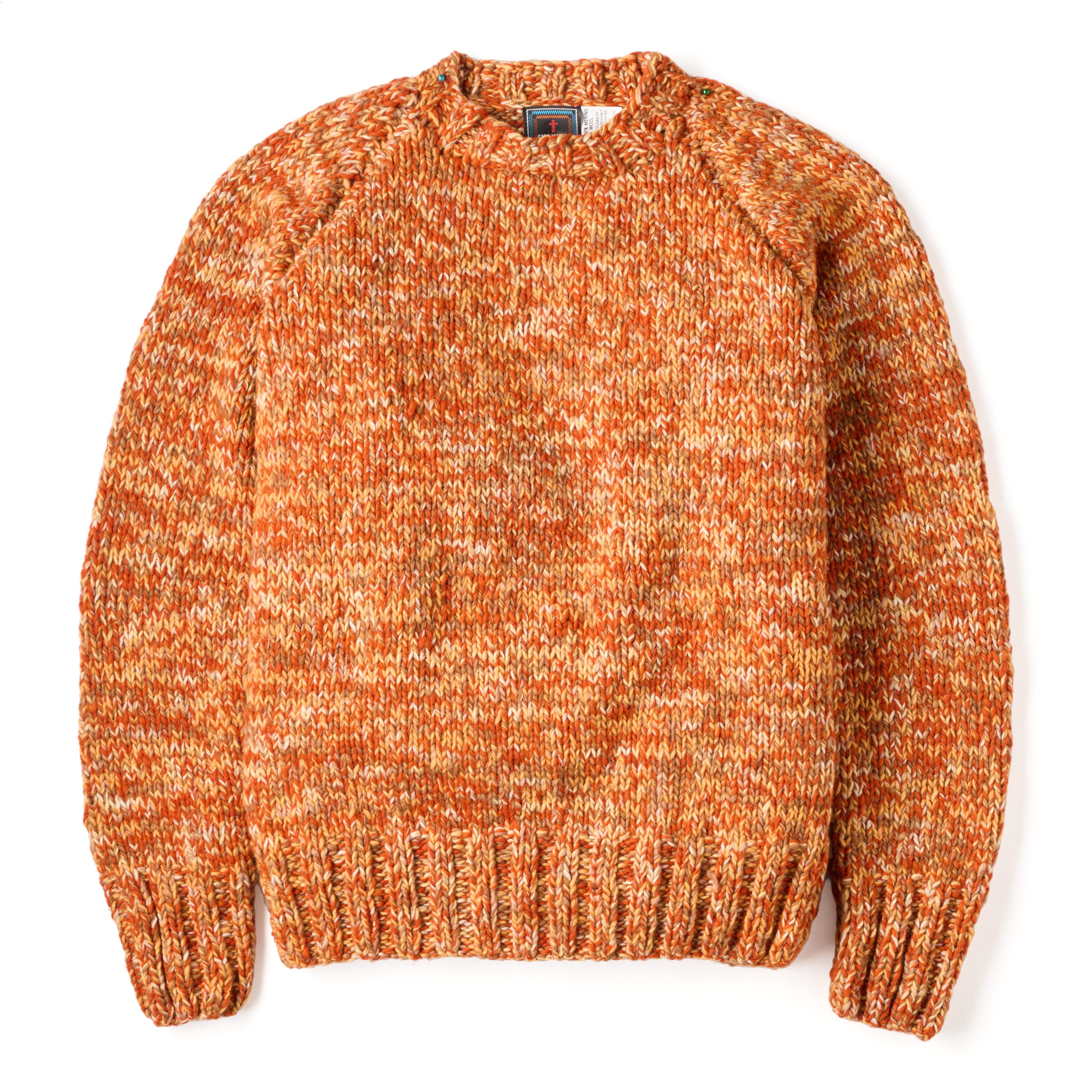 Chamula Mix Heather Pullover - Dark Orange Mix | Crew Neck