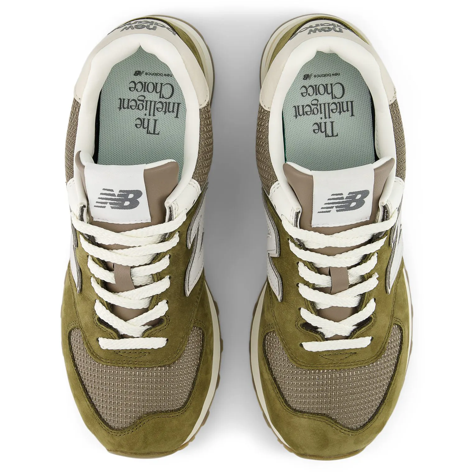 New Balance 574 Trainer Sneaker - Calcium/Dark Silver Metallic