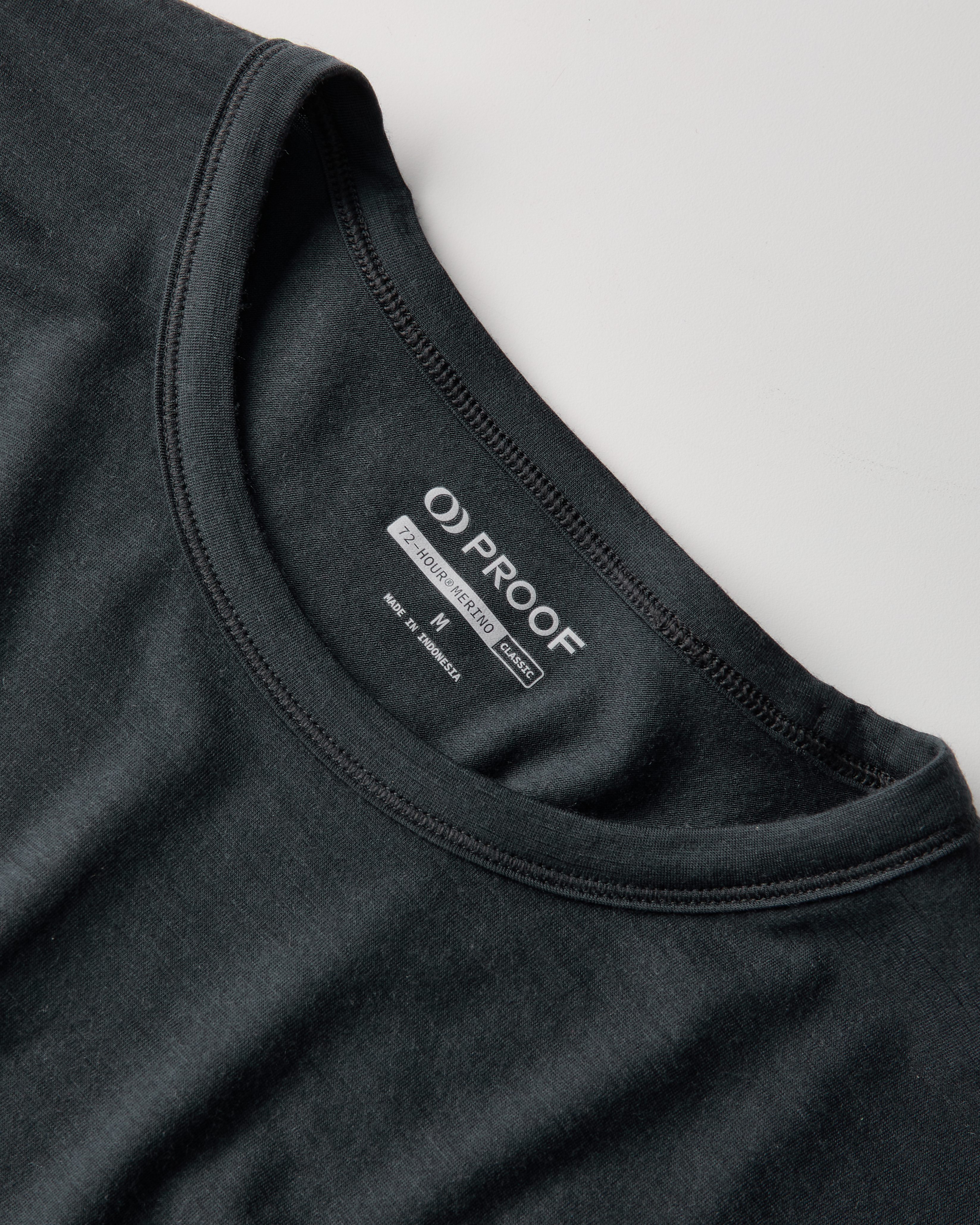 Proof 72-Hour Merino T-Shirt - Classic Fit - Stone Black | T