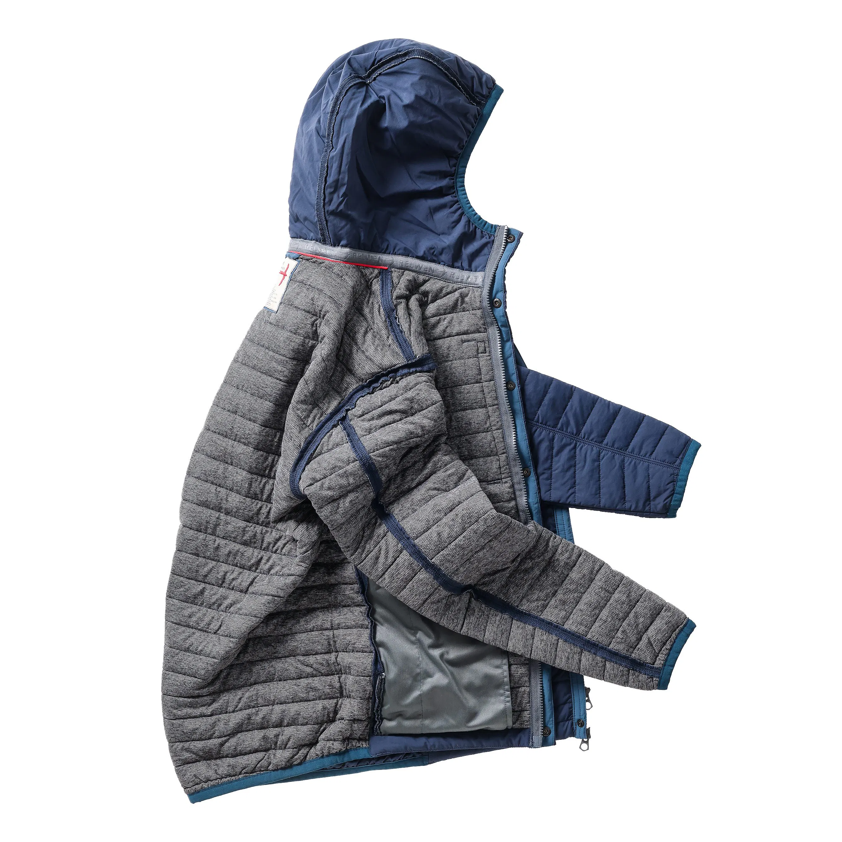 Relwen Windzip Hoodie - Exclusive - Bright Navy | Quilted Jackets