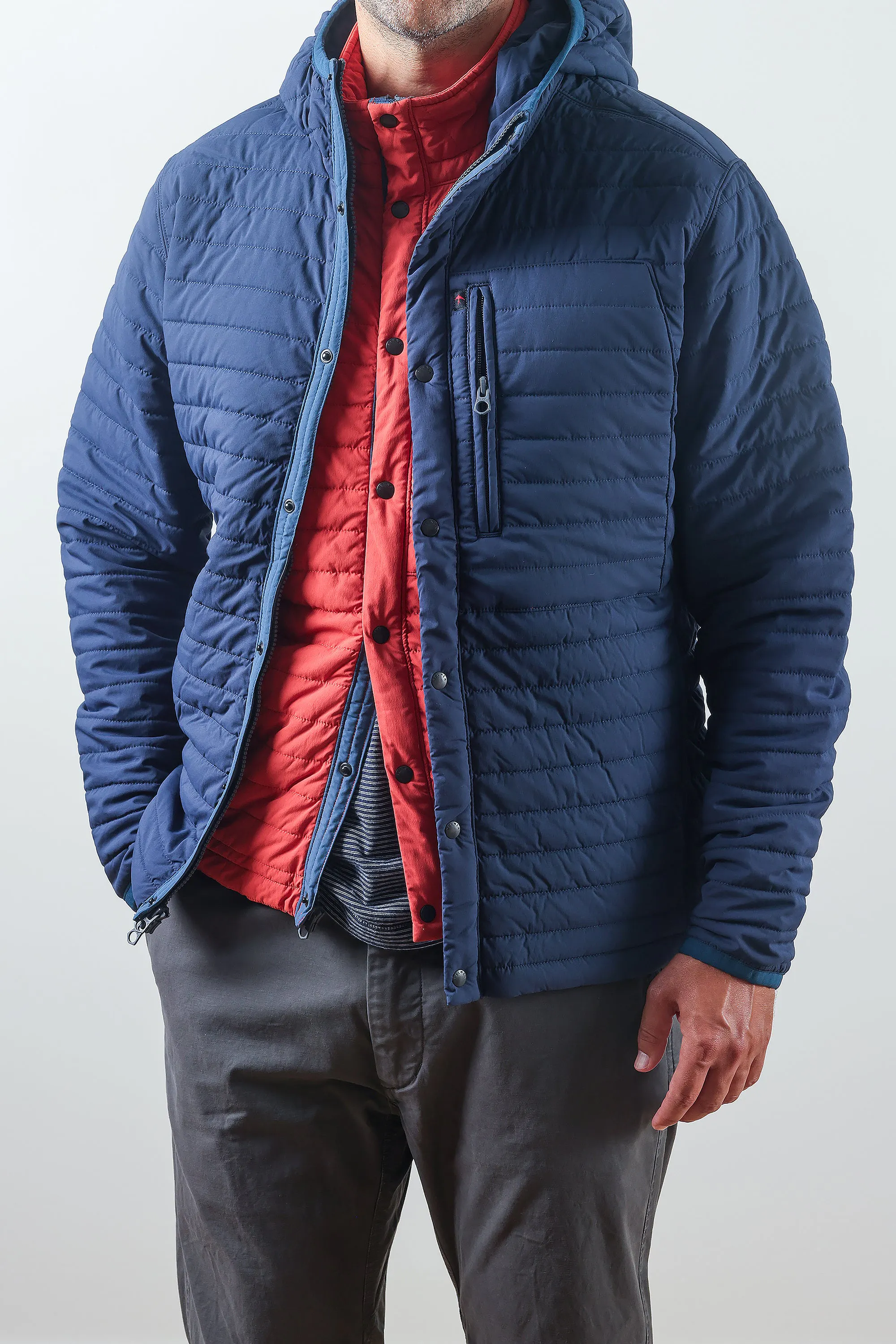 Relwen Windzip Hoodie - Exclusive - Bright Navy | Quilted Jackets