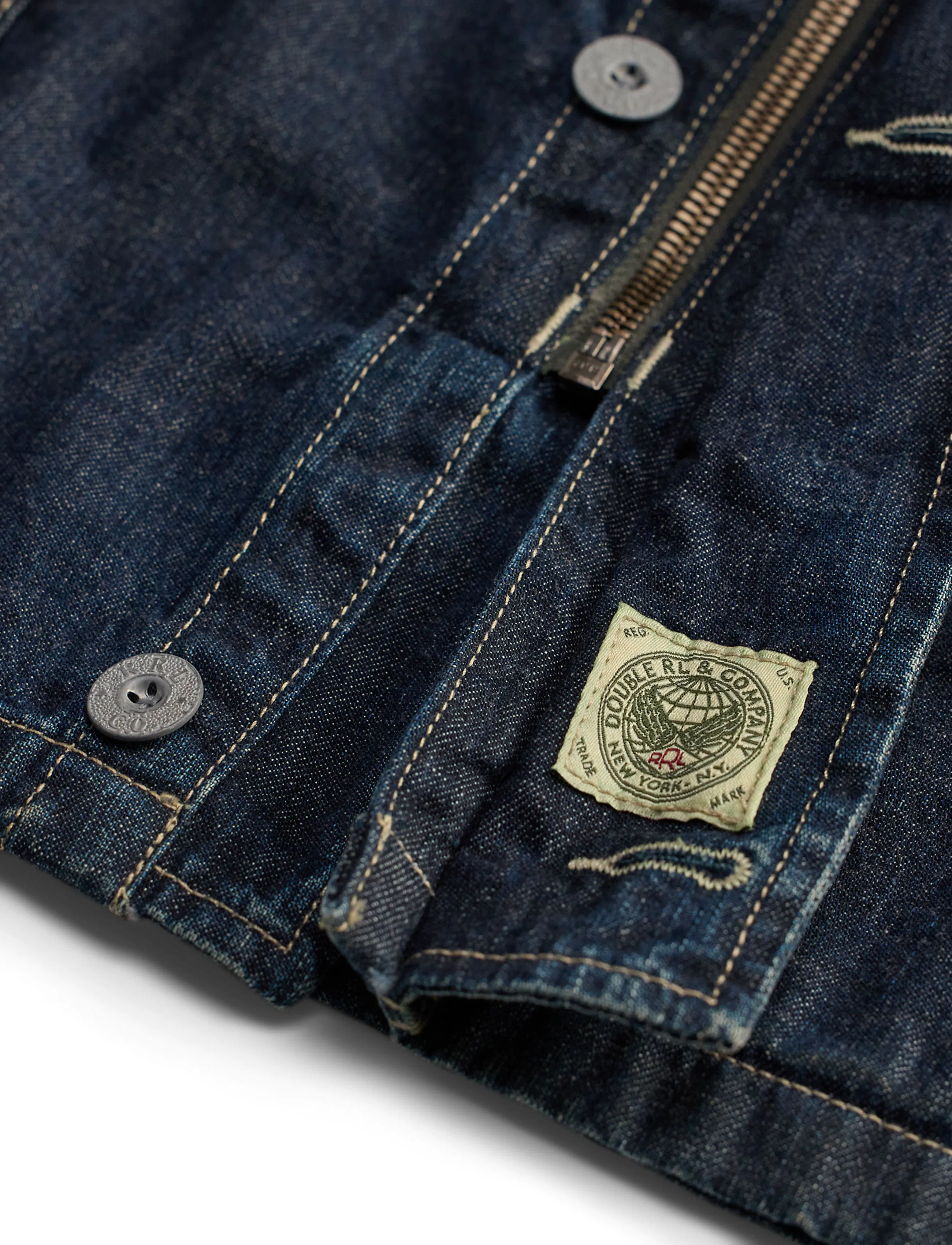RRL Bannerman Japanese Denim Jacket - Medium Wash | Denim Jackets