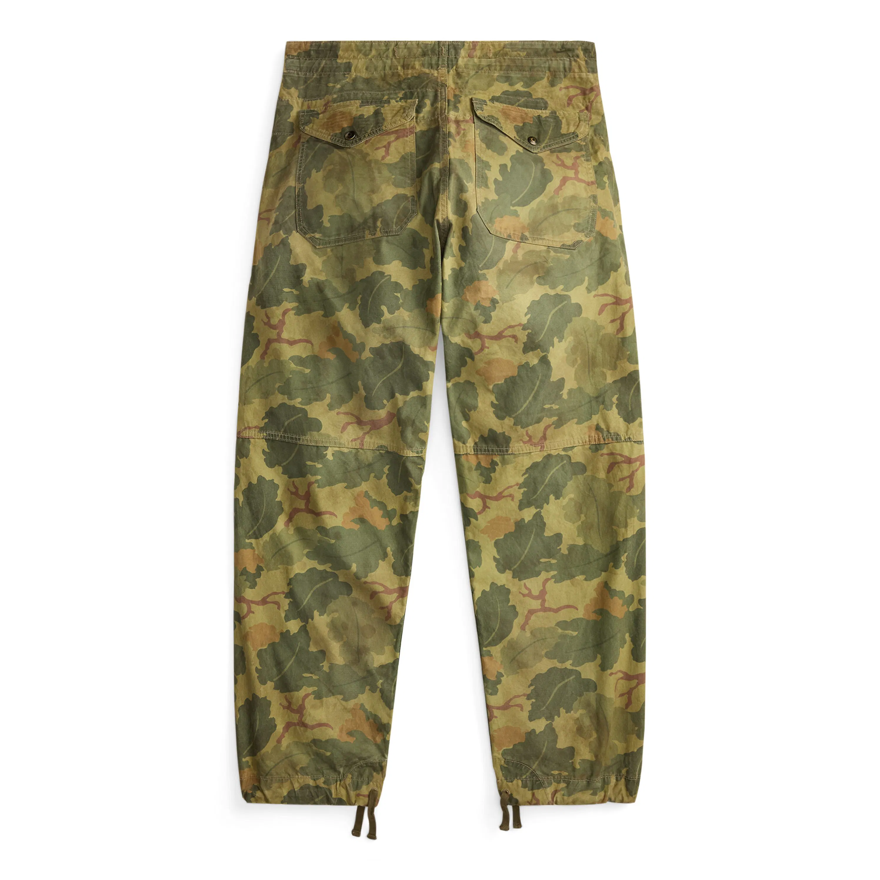 RRL Kempt Drawstring Cargo Pant - Olive Leaf Camo | Drawstring