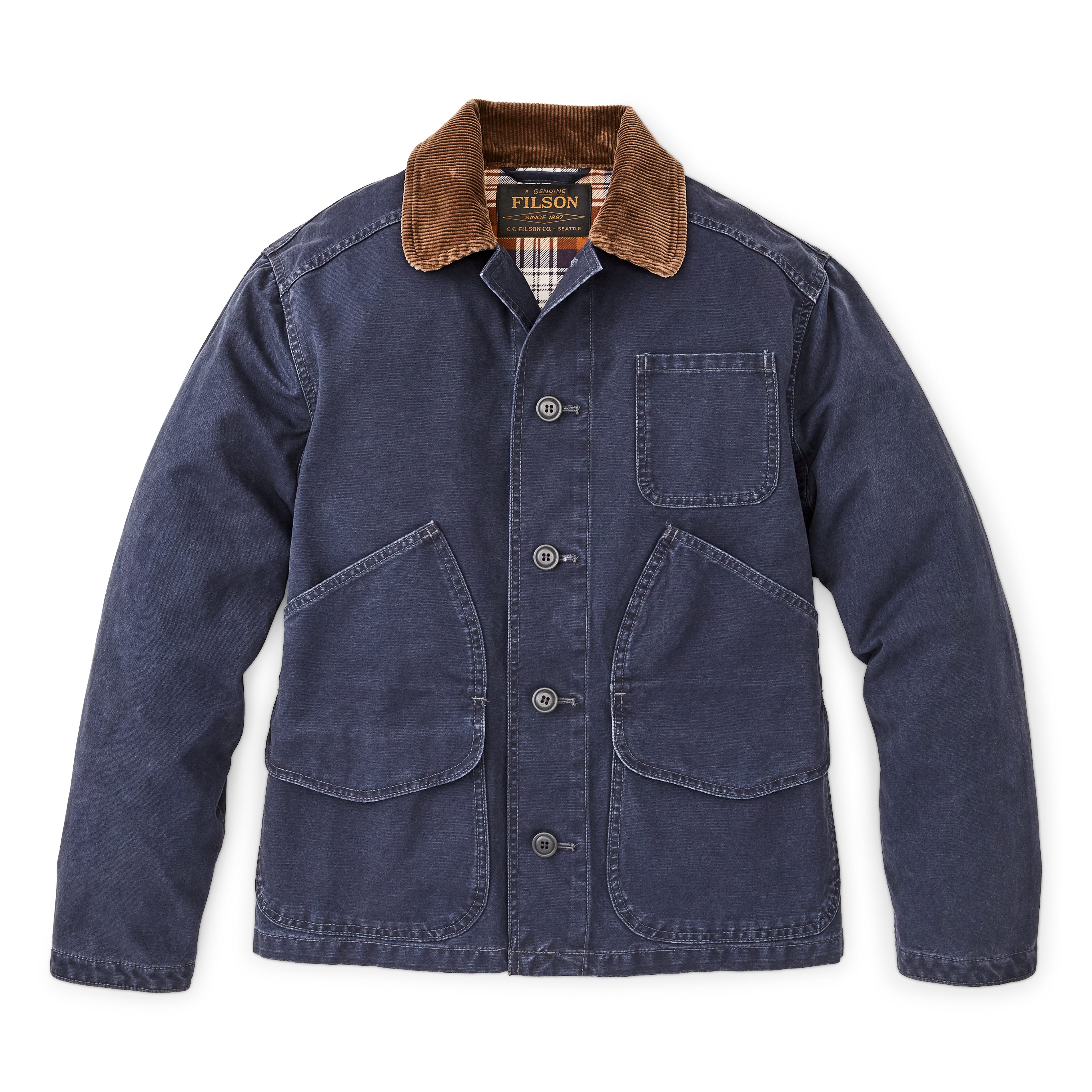 Filson Canvas Outfitter Jacket - Blue Mussel | Chore Coats | Huckberry