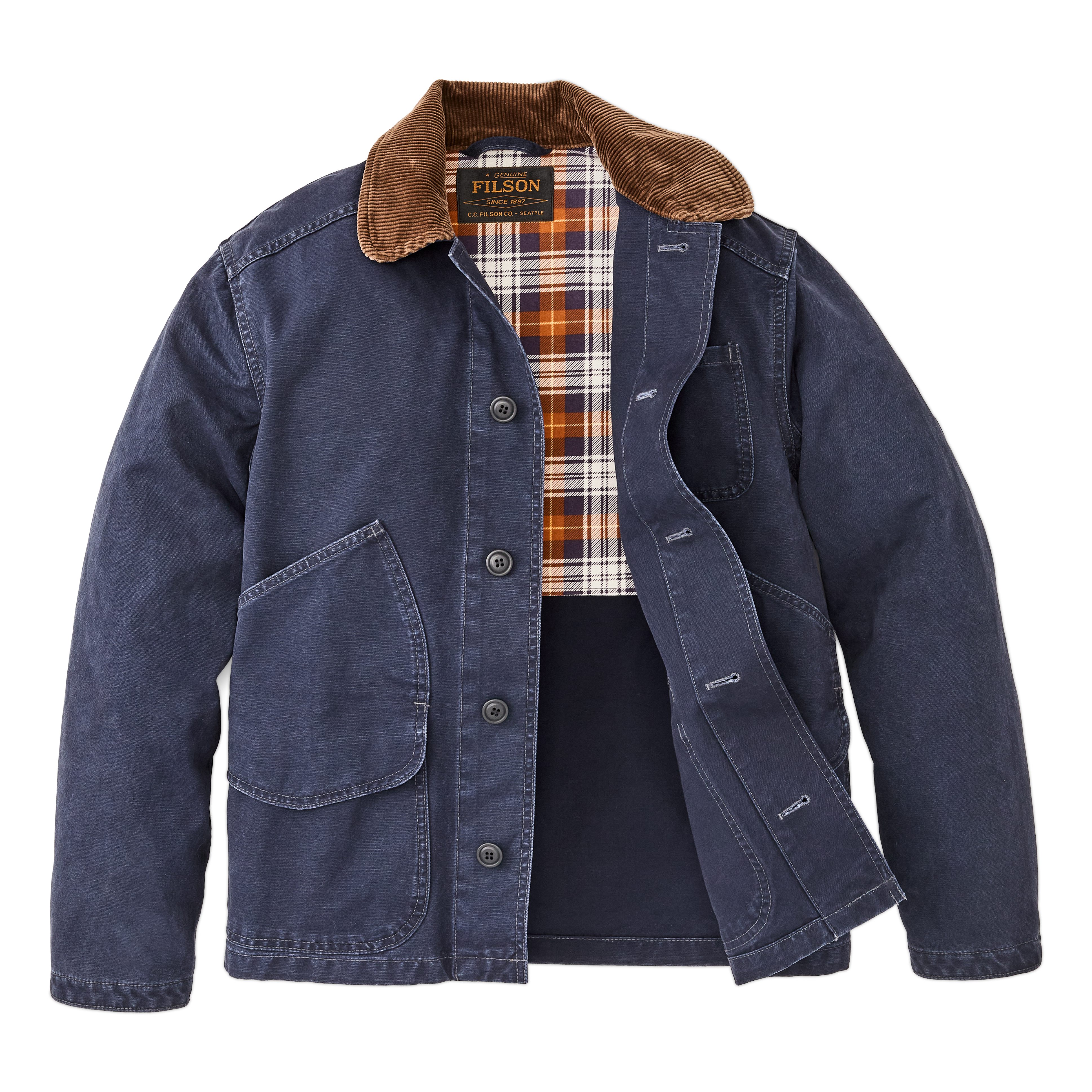 Filson Canvas Outfitter Jacket - Blue Mussel | Chore Coats | Huckberry