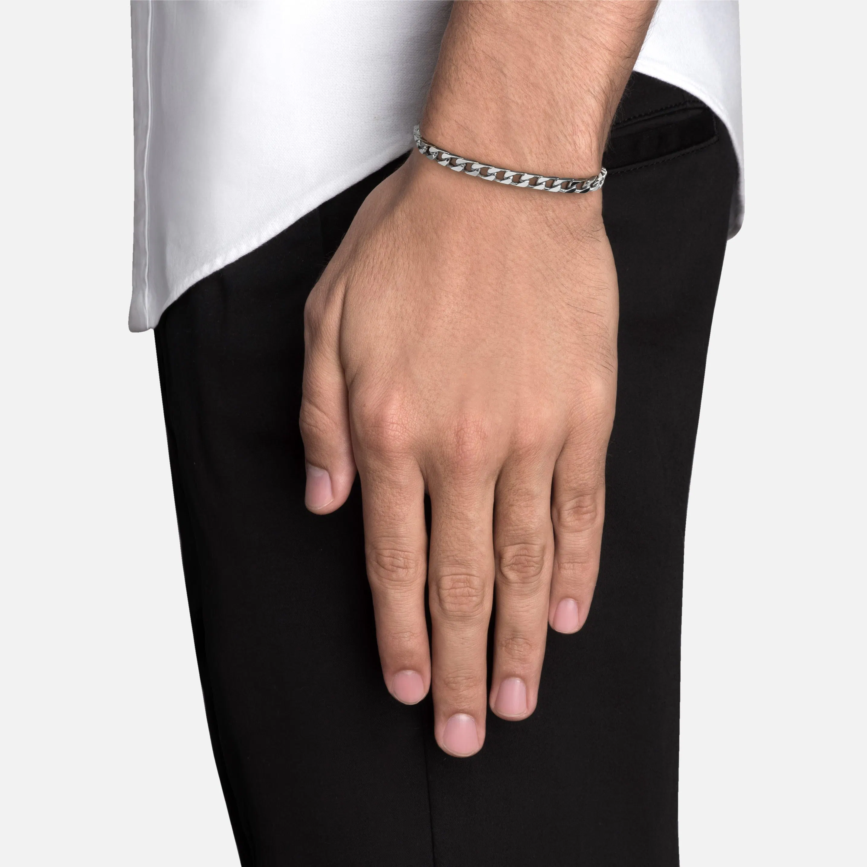 Miansai 4mm Cuban Chain Bracelet - Polished Silver | Bracelets