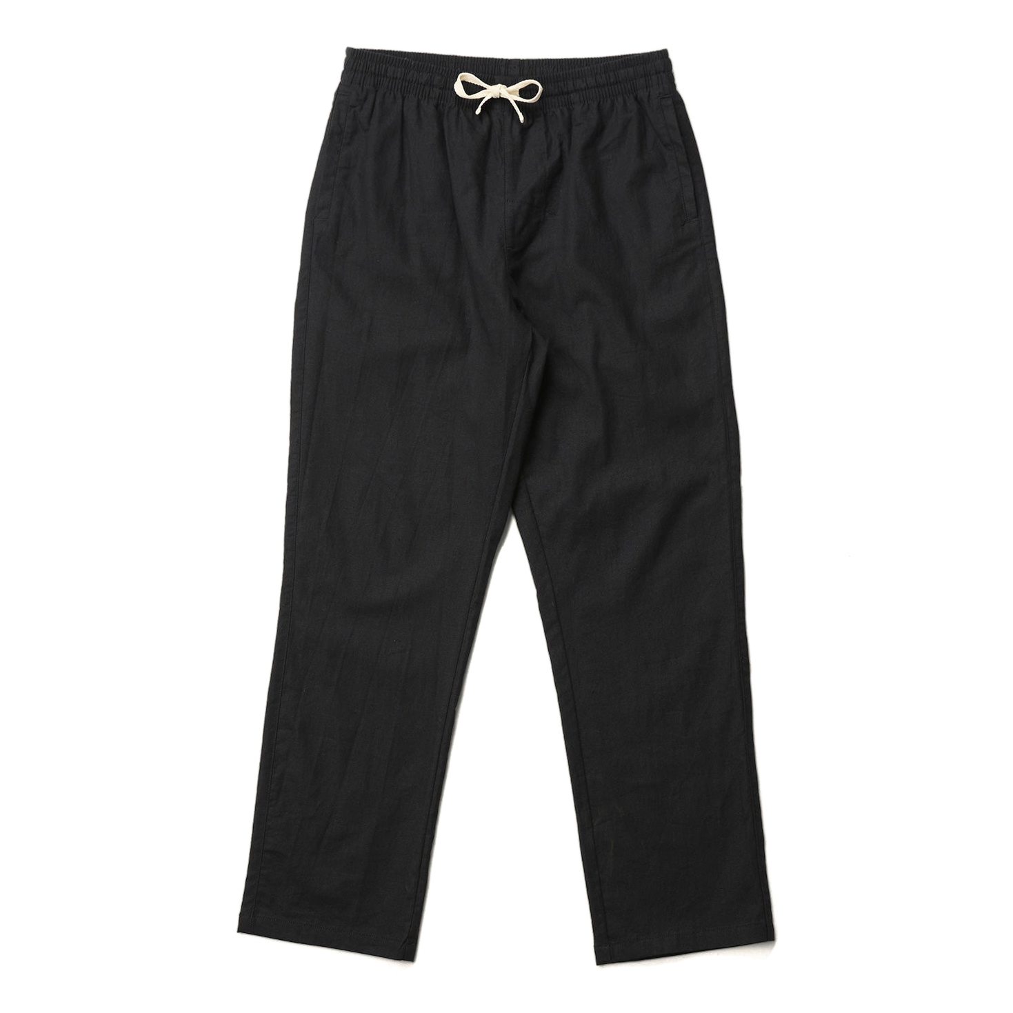 Rhythm Linen Jam Pant - Black | Drawstring Pants | Huckberry