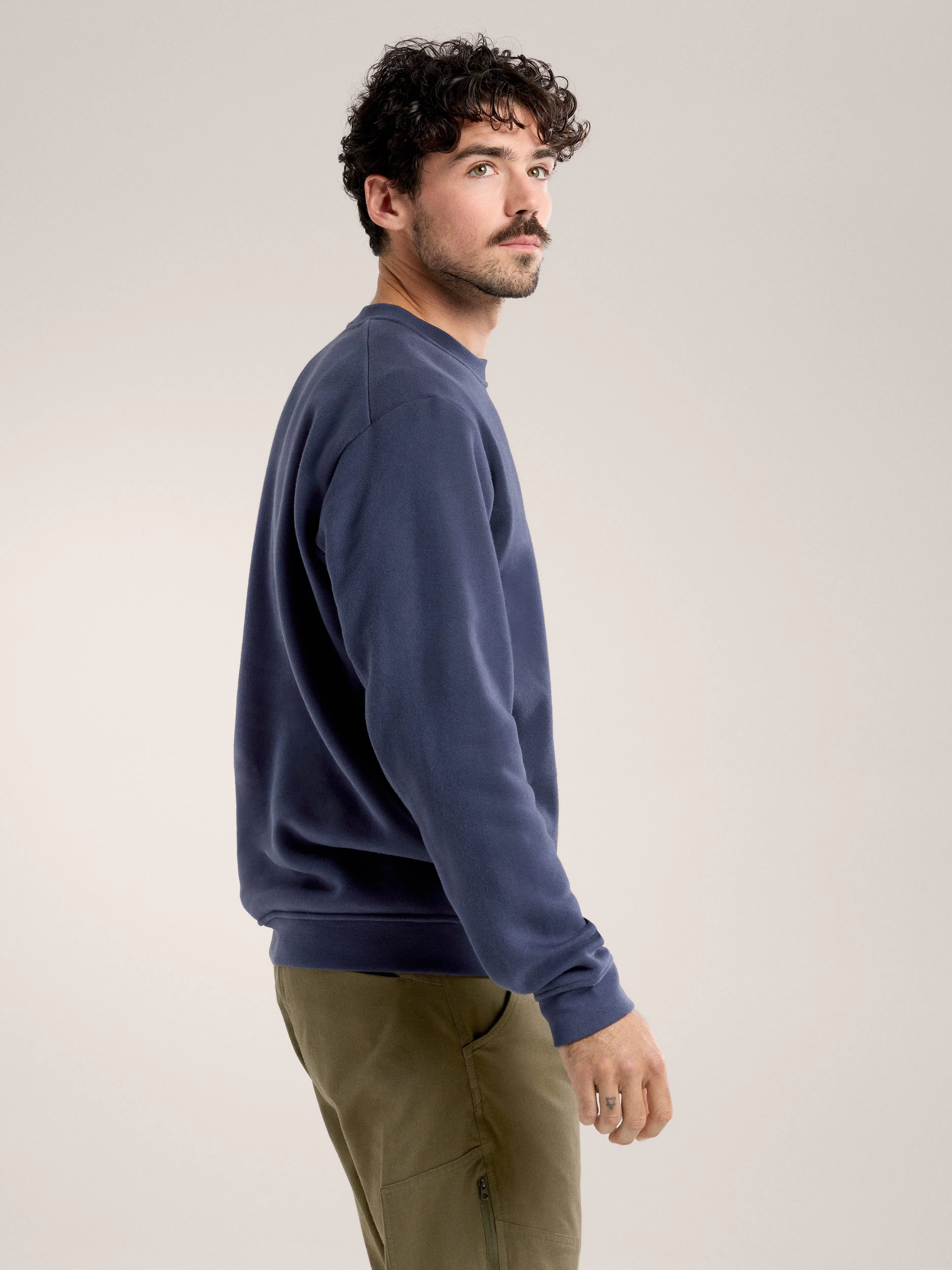 Arc'teryx Emblem Fleece Crew - Dark Stratus | Crewneck Sweatshirts
