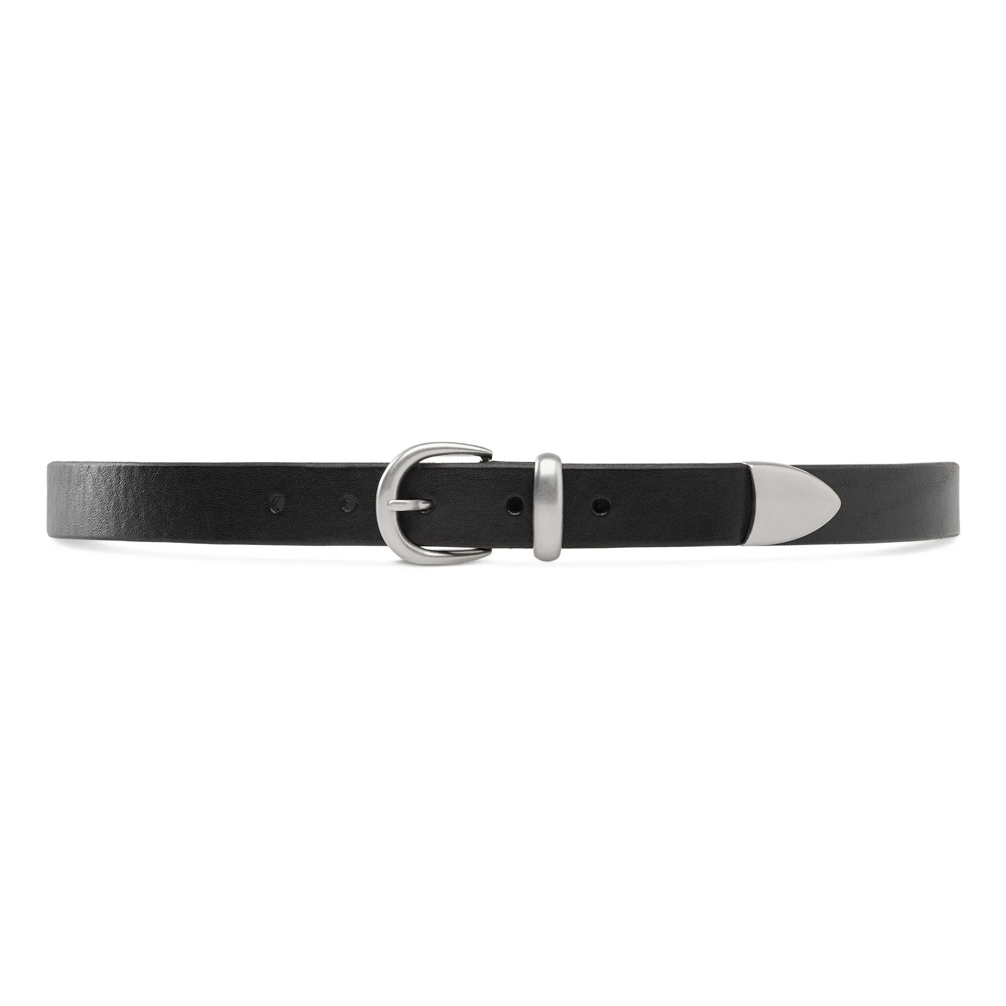 Knickerbocker Western Bridle Leather Belt Slim - Black | Casual Knickerbocker Western Bridle Leather Belt Slim - Black | Casual