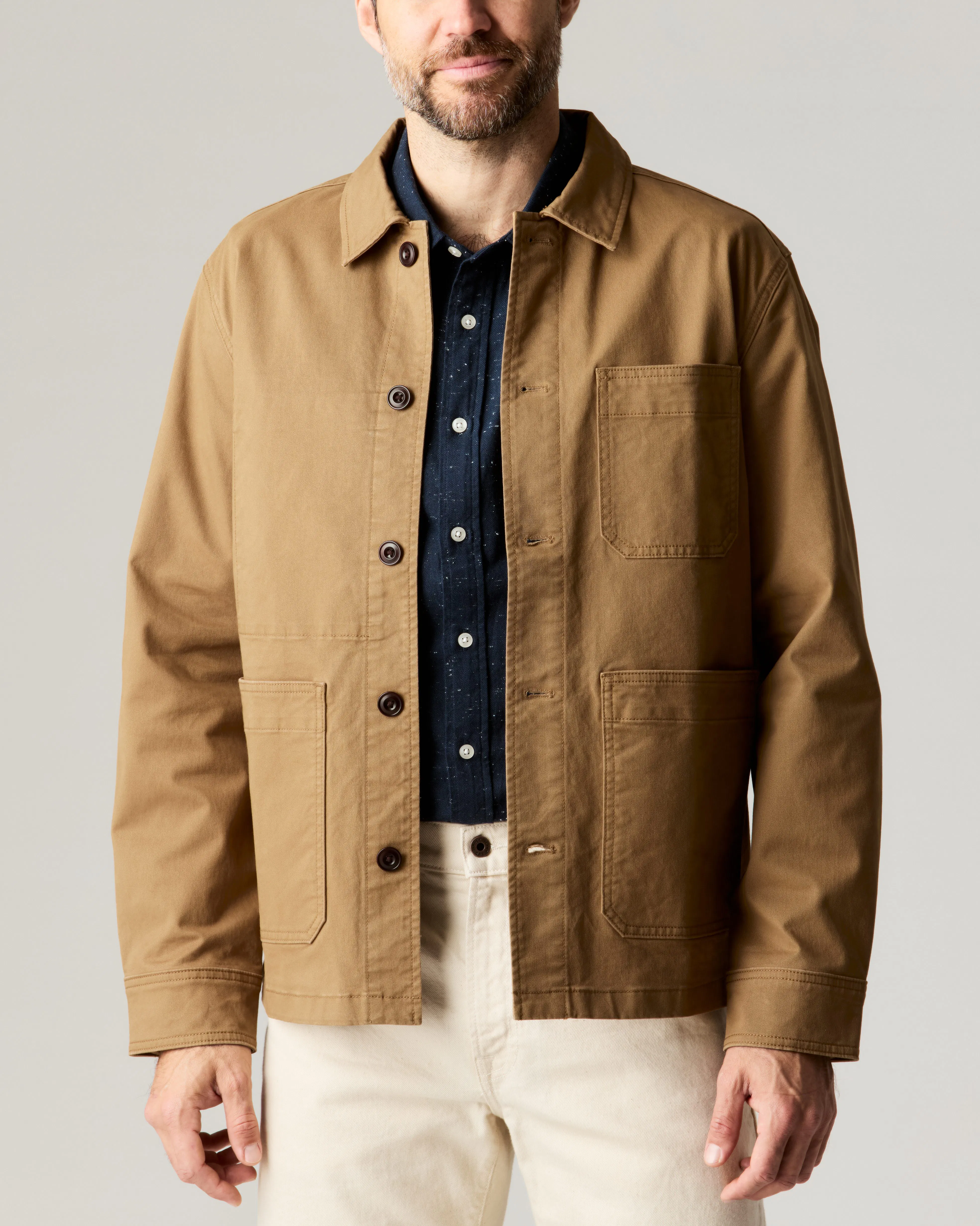 Flint and Tinder Classic Chore Coat - British Khaki | Chore Coats